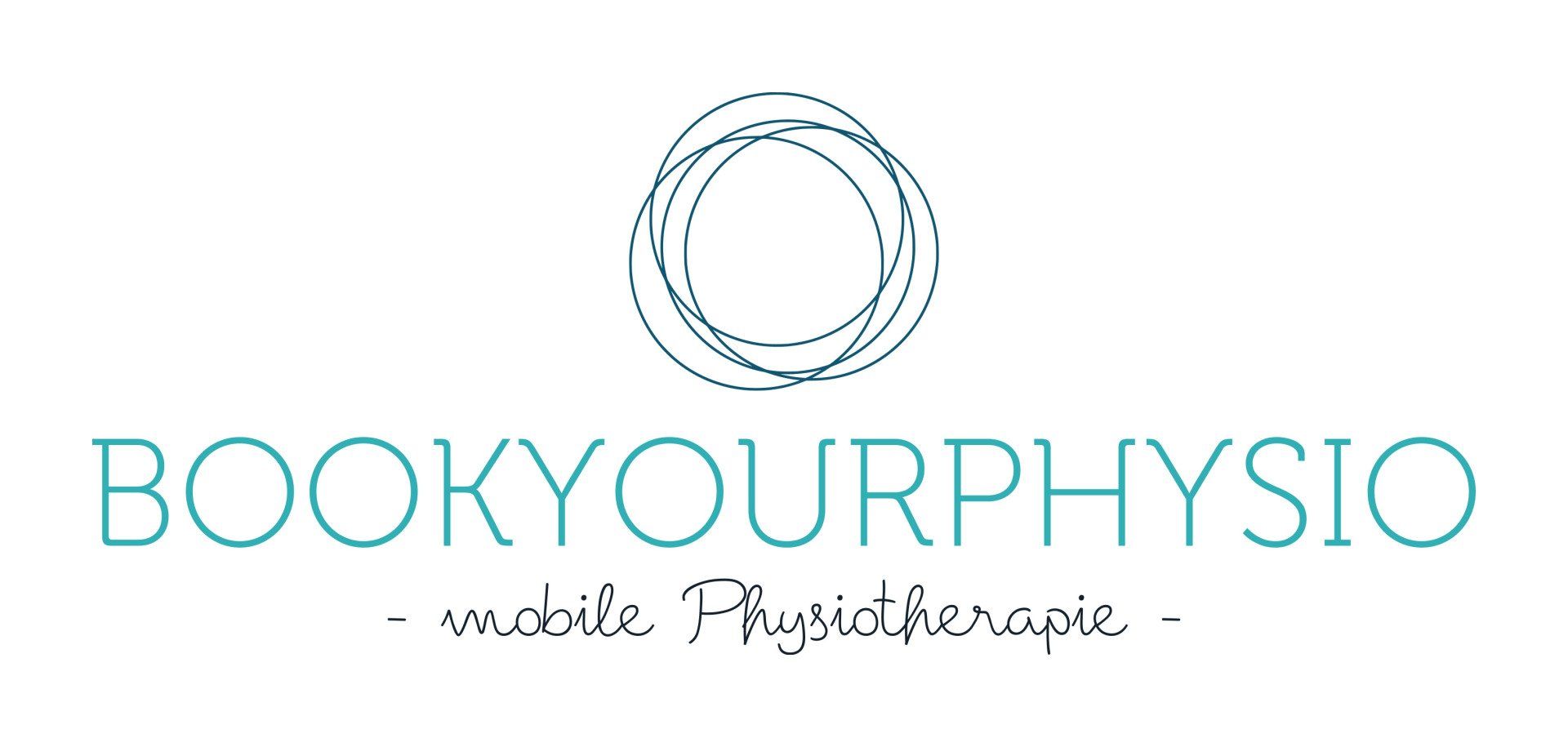 Logo von bookyourphysio.de – mobile Physiotherapie mit weißem Hintergrund