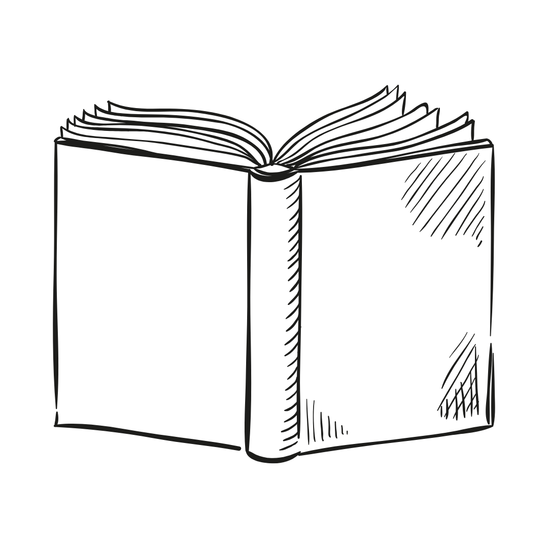 Illustration offenes Buch von hinten