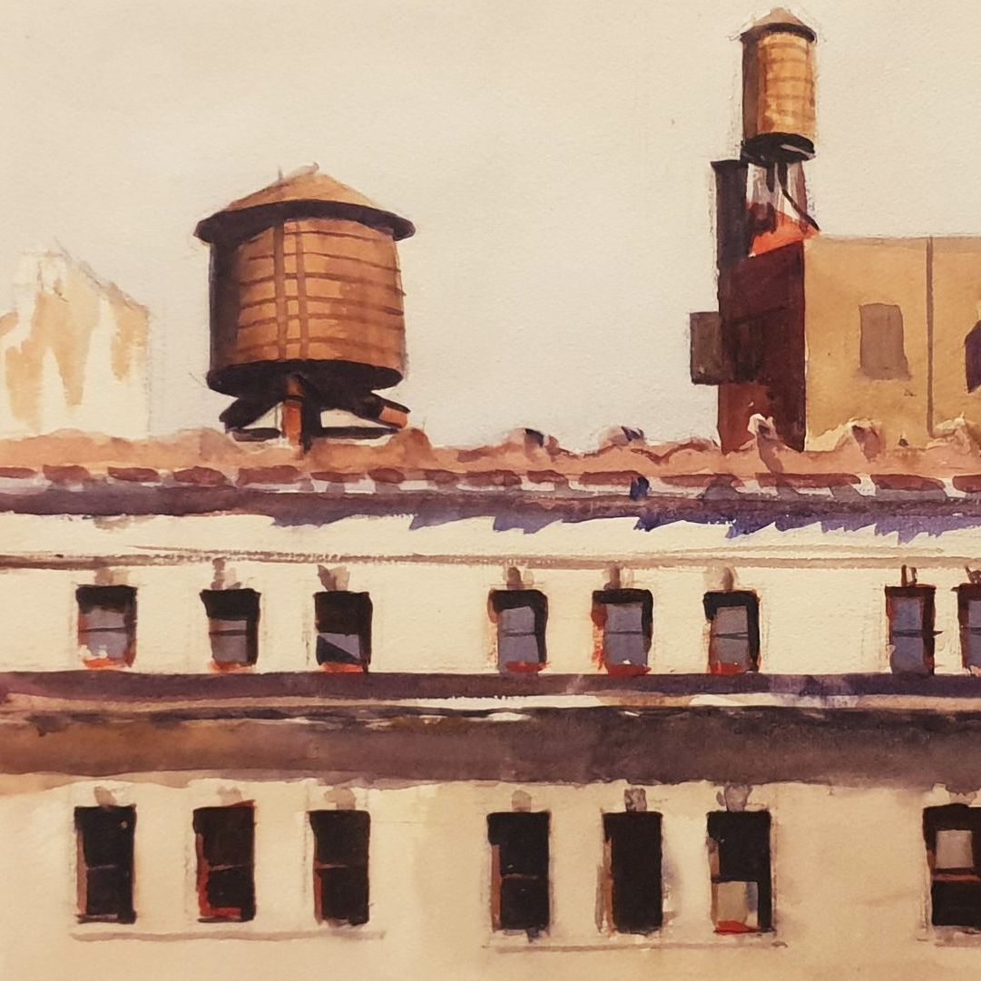 Edward Hopper, Rooftops, 1926
