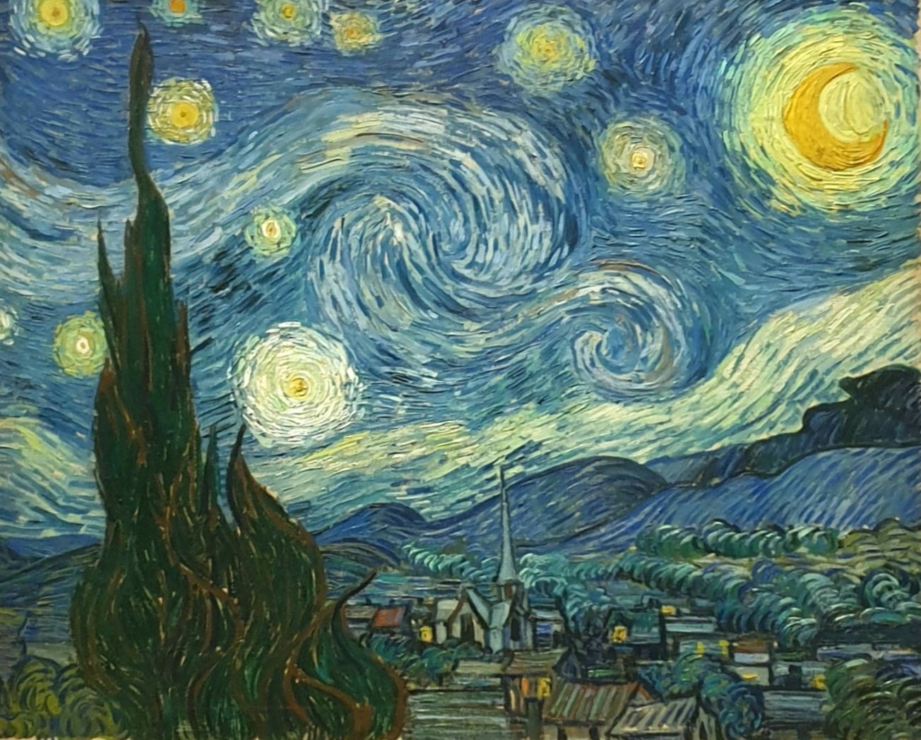 Erste Anlaufstelle auf der New York Moma Besichtigung. New York Stadtführung durchs MoMa: Die Sternnennacht, Vincent Van Gogh