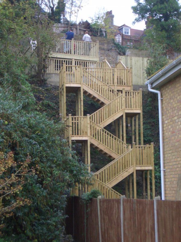 decking, steps, wood