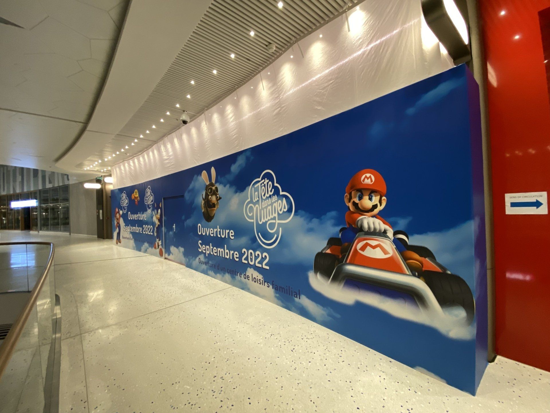 Palissade de chantier la tête dans les nuages CAP3000