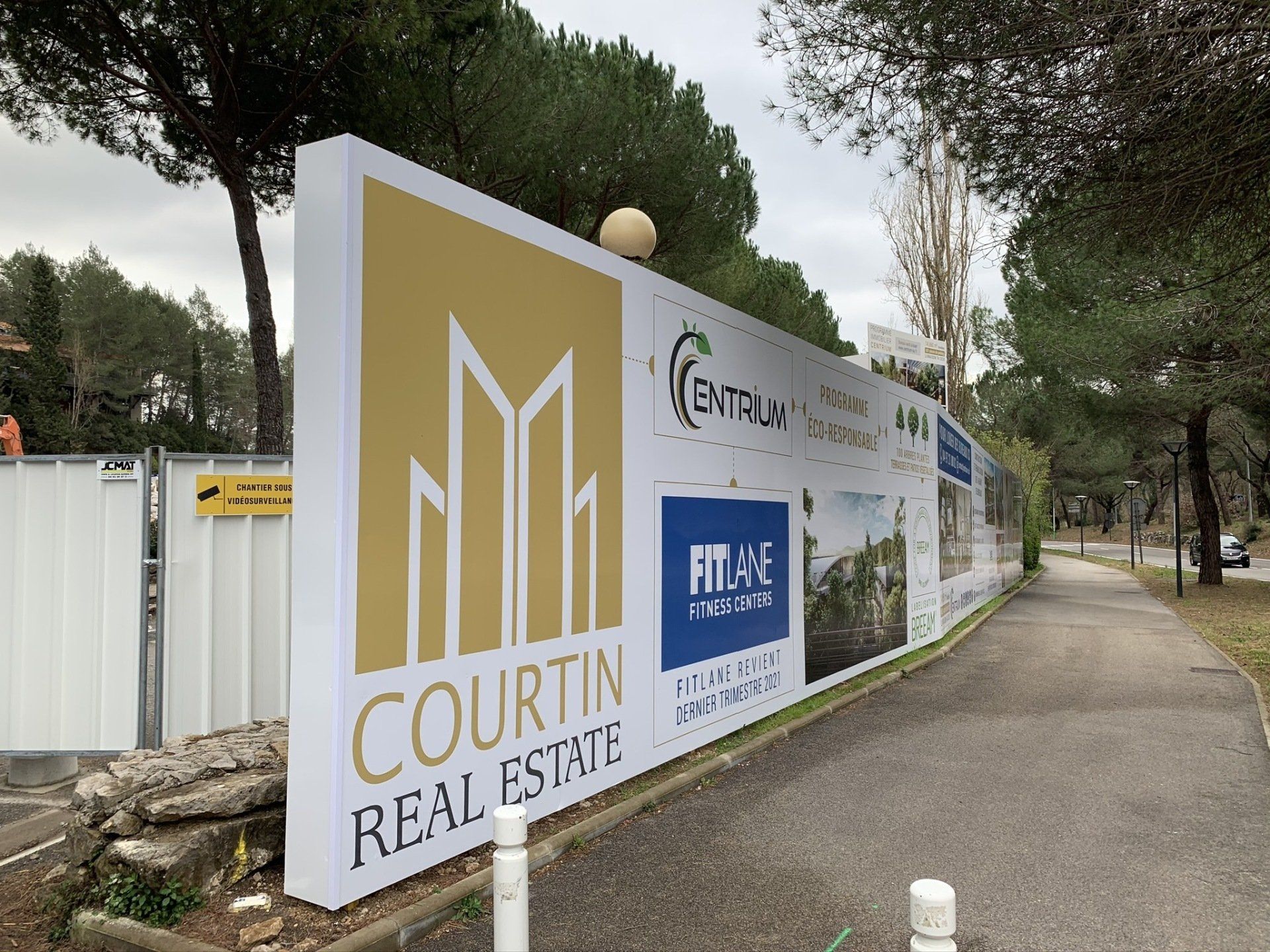 Palissade de chantier immobilier Sophia Antipolis