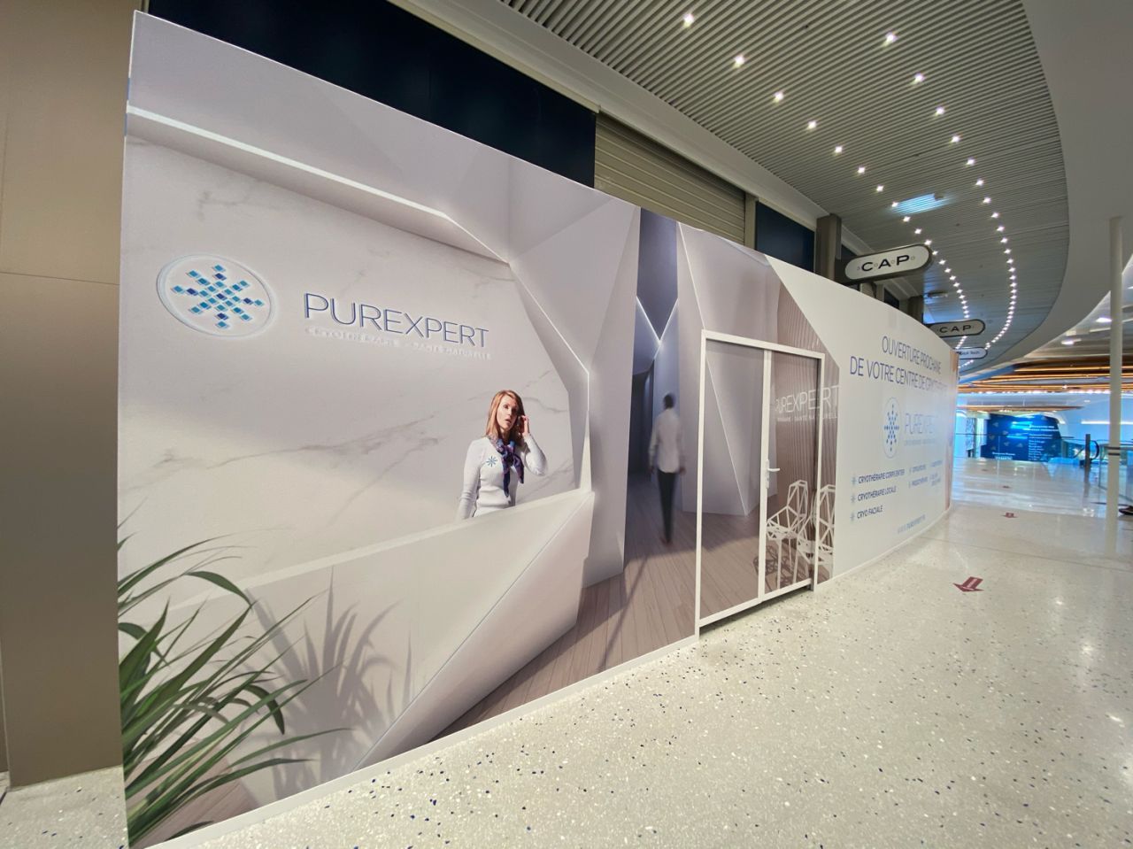 Palissade de chantier centre commercial CAP3000