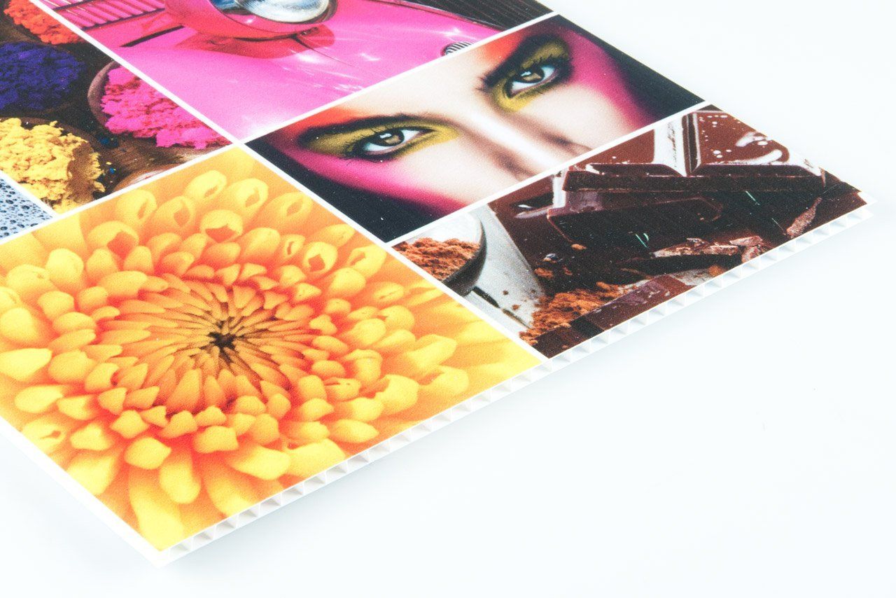 Impression sur Aklilux, polypropylène alvéolaire 3mm, 3,5mm, 8mm ou 10mm d'épaisseur