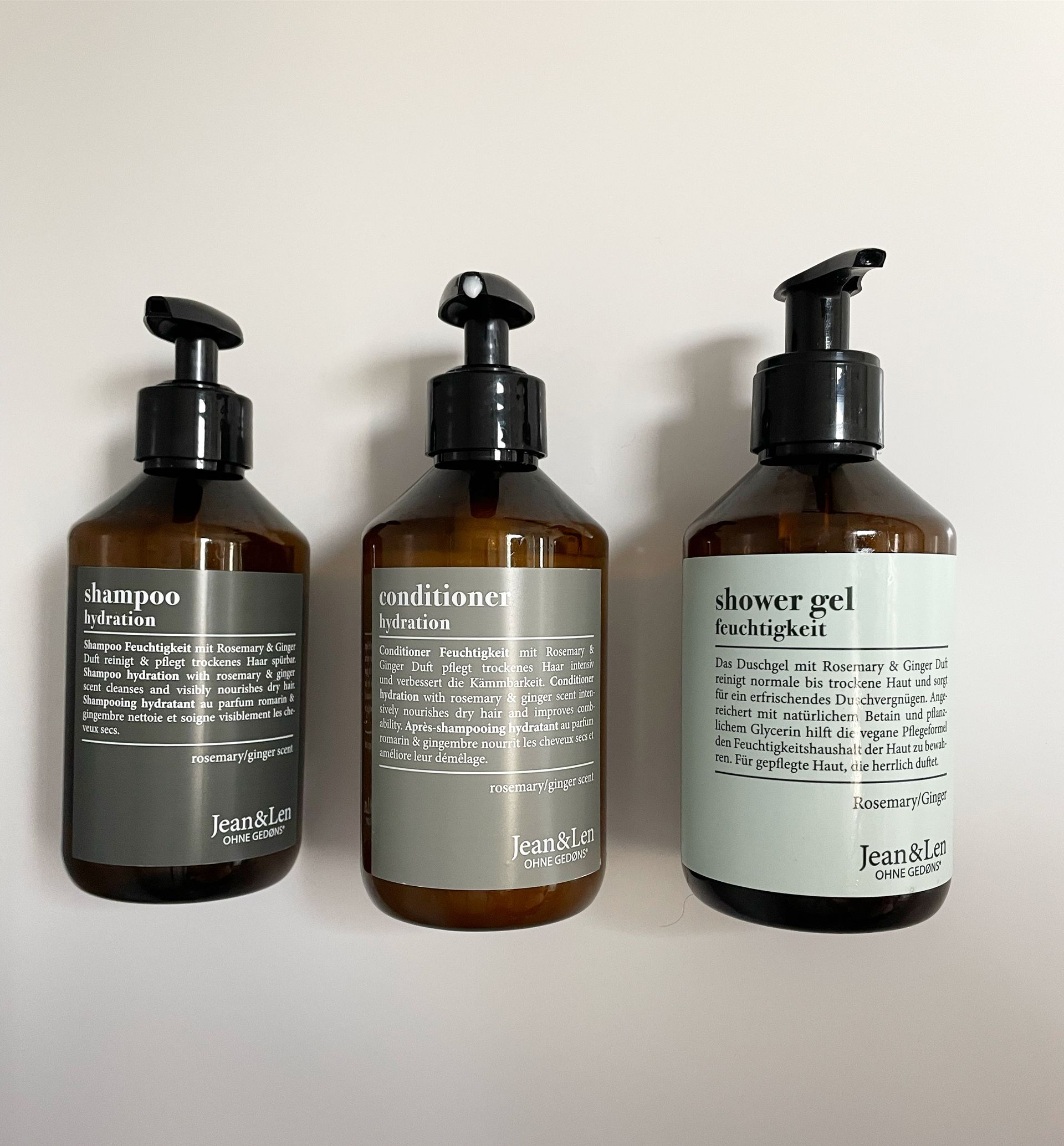 Seife, Shampoo, Conditioner … alles da