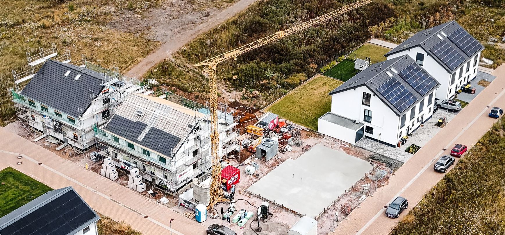 Baustatus 10 Doppelhaushälften Gensingen