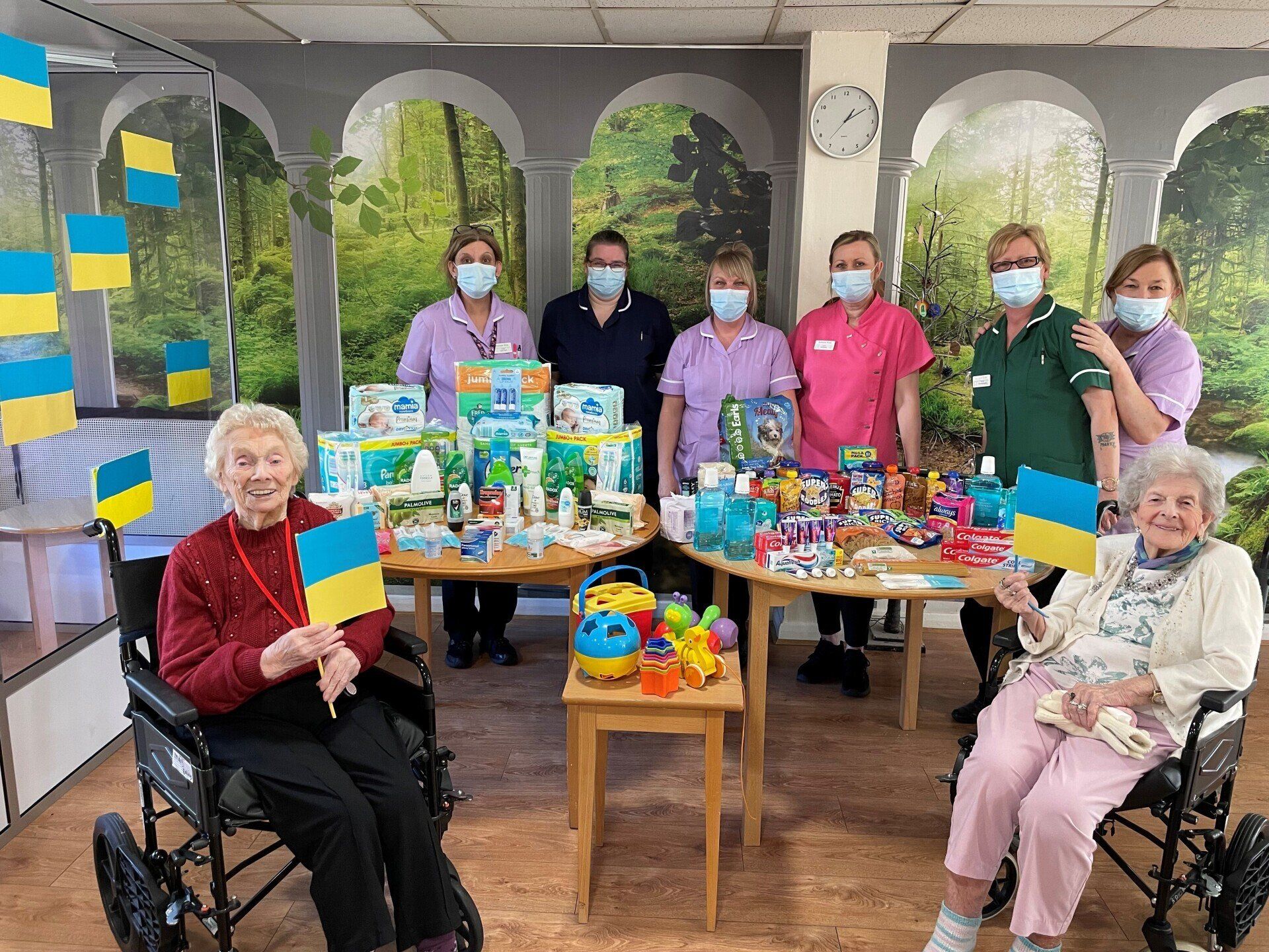 Astune Rise Care Home showing off donations