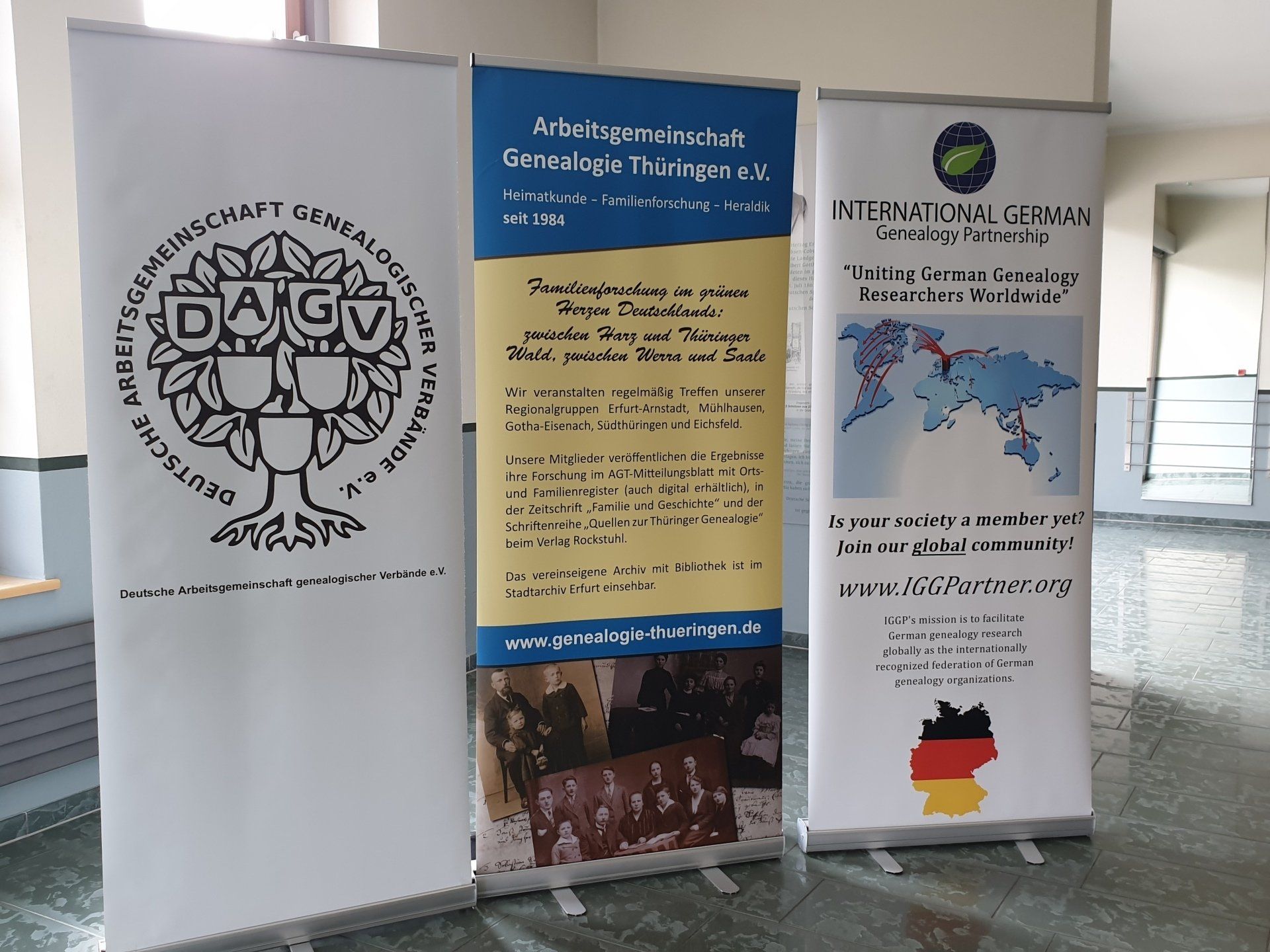 Organizer of this year's Genealogists Day, DAGV, AGT, IGGP Genealogy Day, Gotha, DAGV, AGT, ICCG
