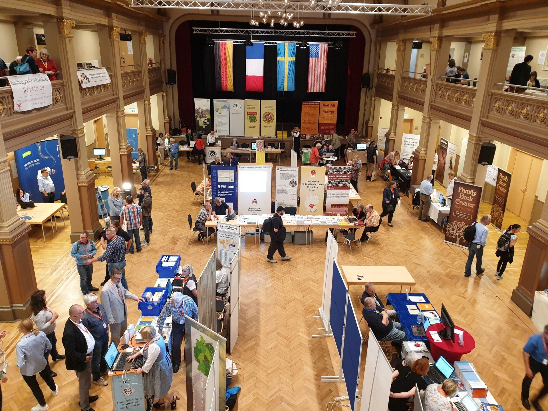Ausstellung in der Stadthalle Gotha Genealogentag, Gotha, Ausstellung