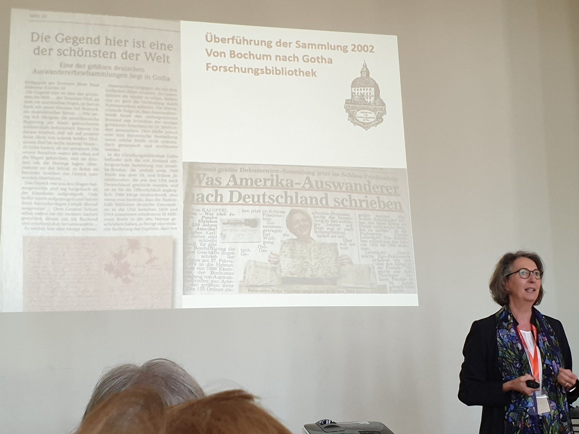 Fachvortrag Auswandererbriefe, Prof. Dr. Ursula Lehmkuhl, Universität Trier Genealogentag, Gotha, 2019, Fachvortrag, Auswandererbriefe