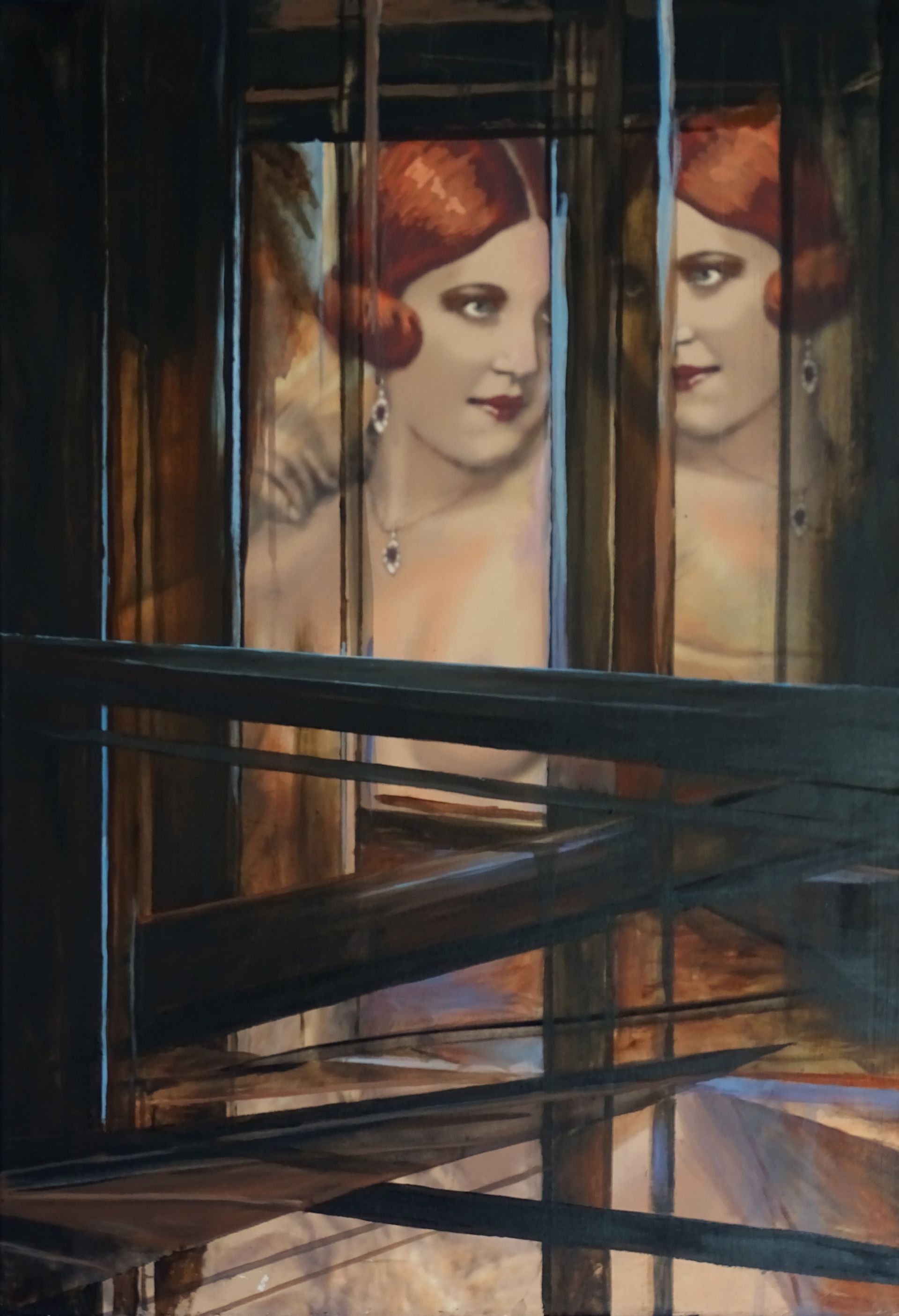 Tahapuchah (Upheaval) large acrylic painting on canvas