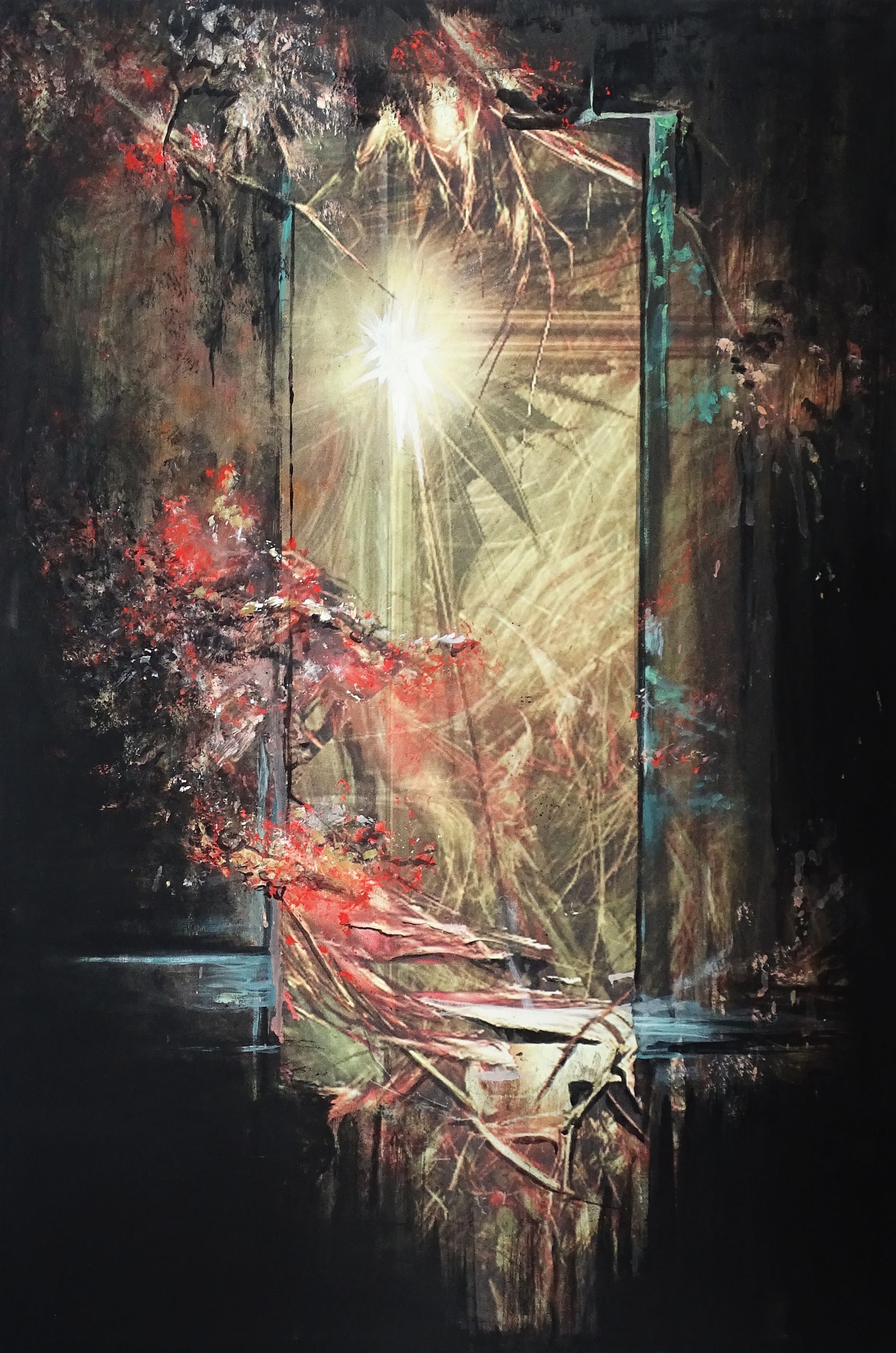 Deluge - large acrylic painting