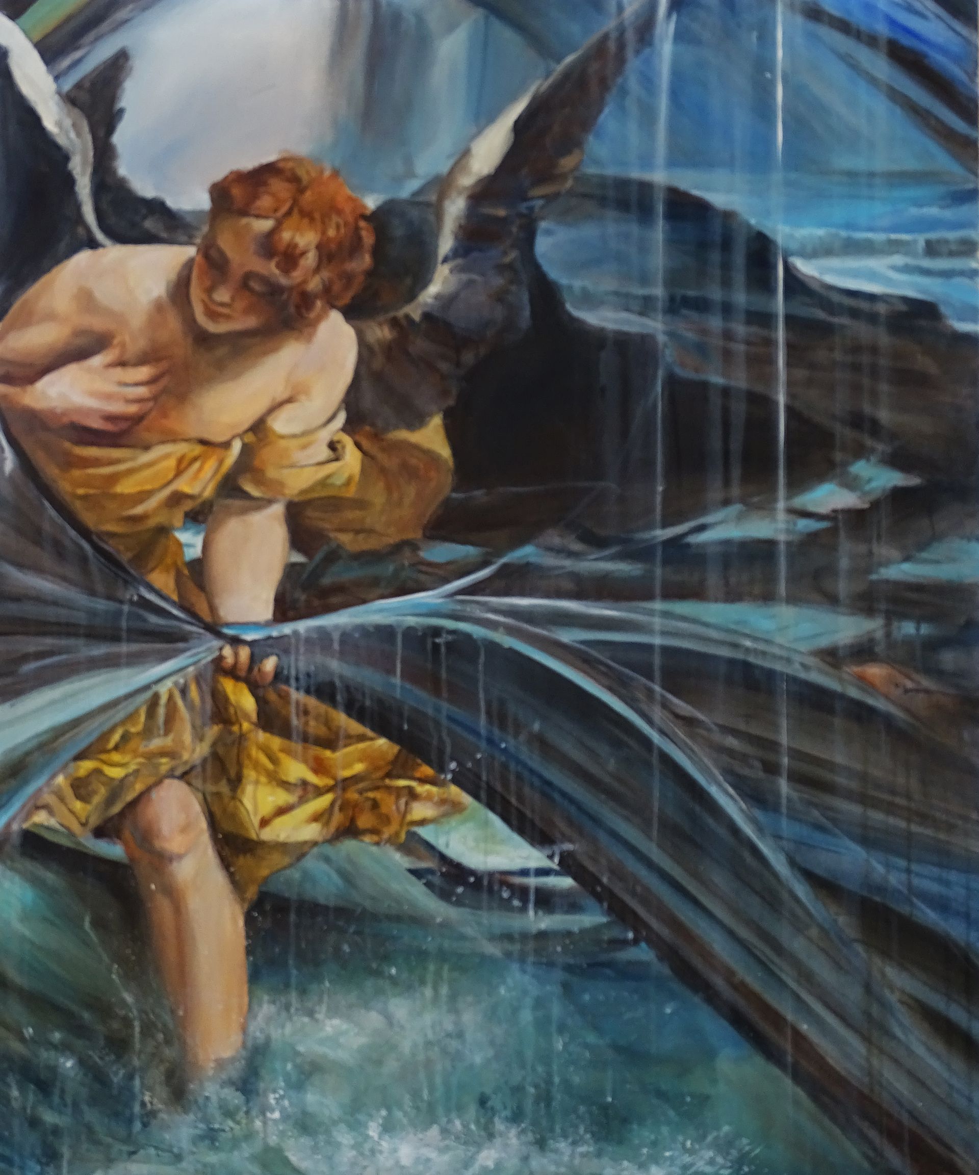 Deluge - large acrylic painting