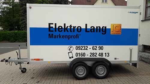 Folienbeschriftung auf Anhänger Folienbeschriftung auf Anhänger