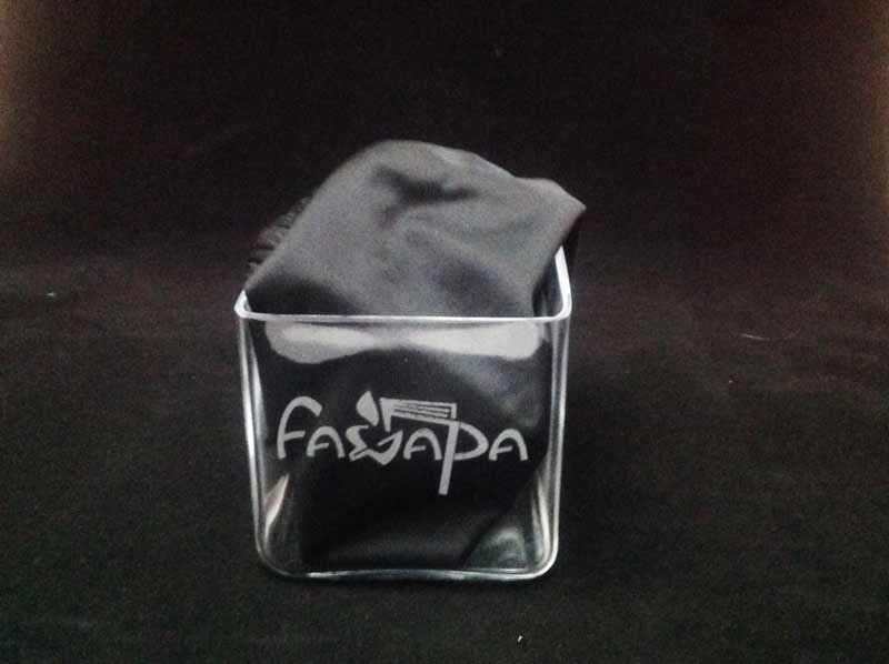 Grabado cristal vidrio jarron