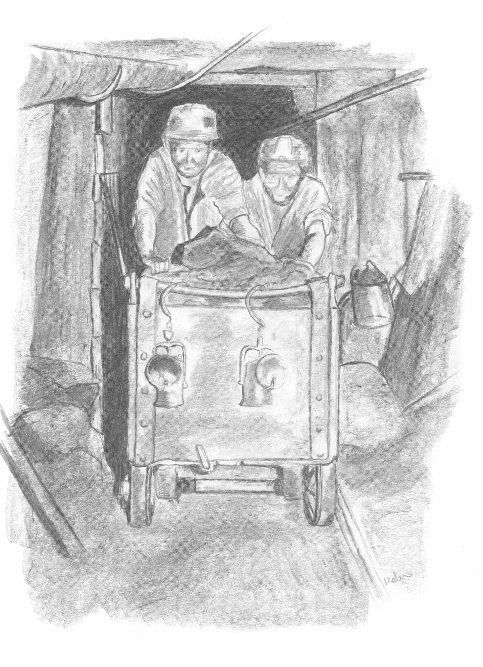 lake district art cumbria hodbarrow iron mine millom heritage graphite gallery pencil drawing