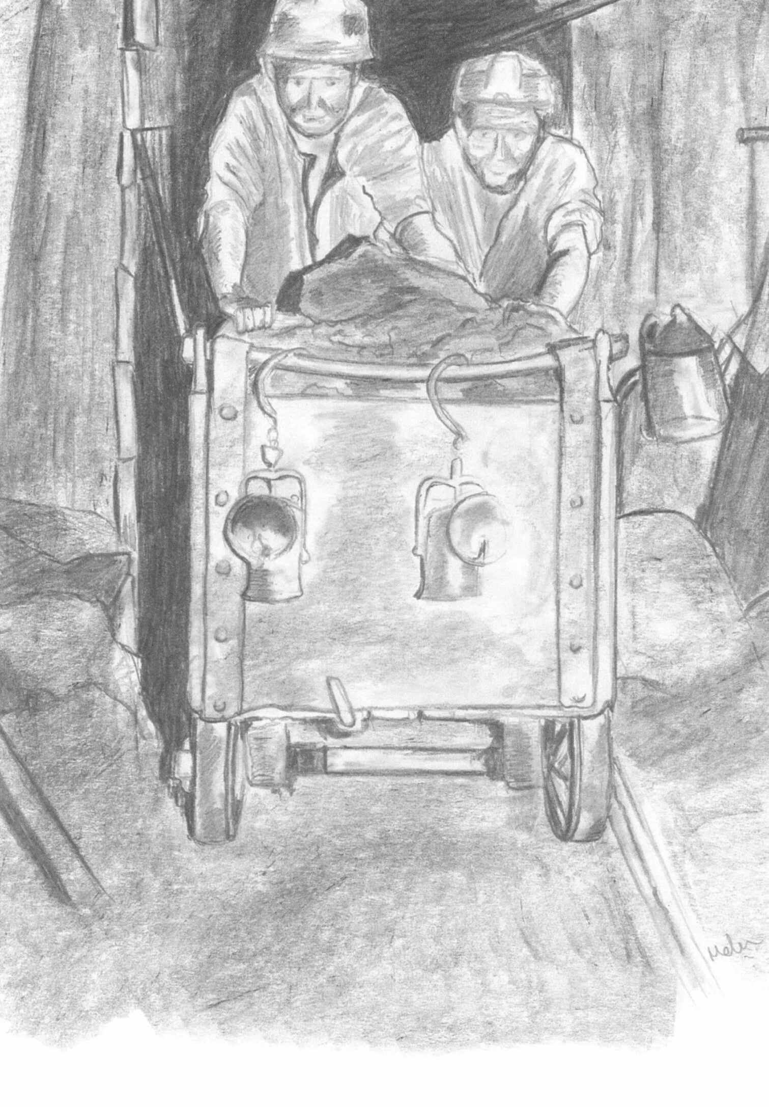 hodbarrow iron mine cumbria art heritage graphite gallery pencil