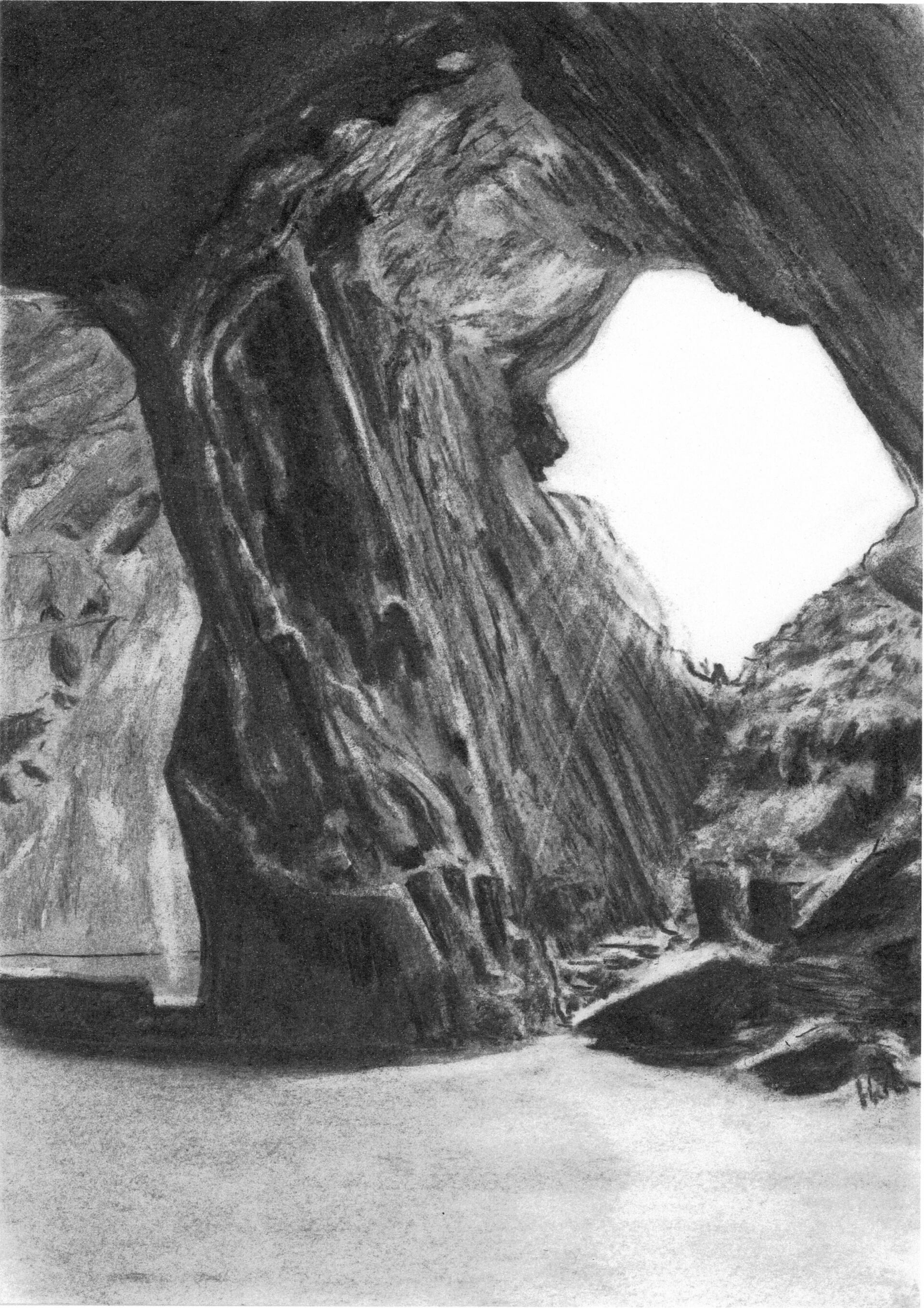 lake district cumbria art cathedral quarry langdale heritage graphite gallery charcoal drawing