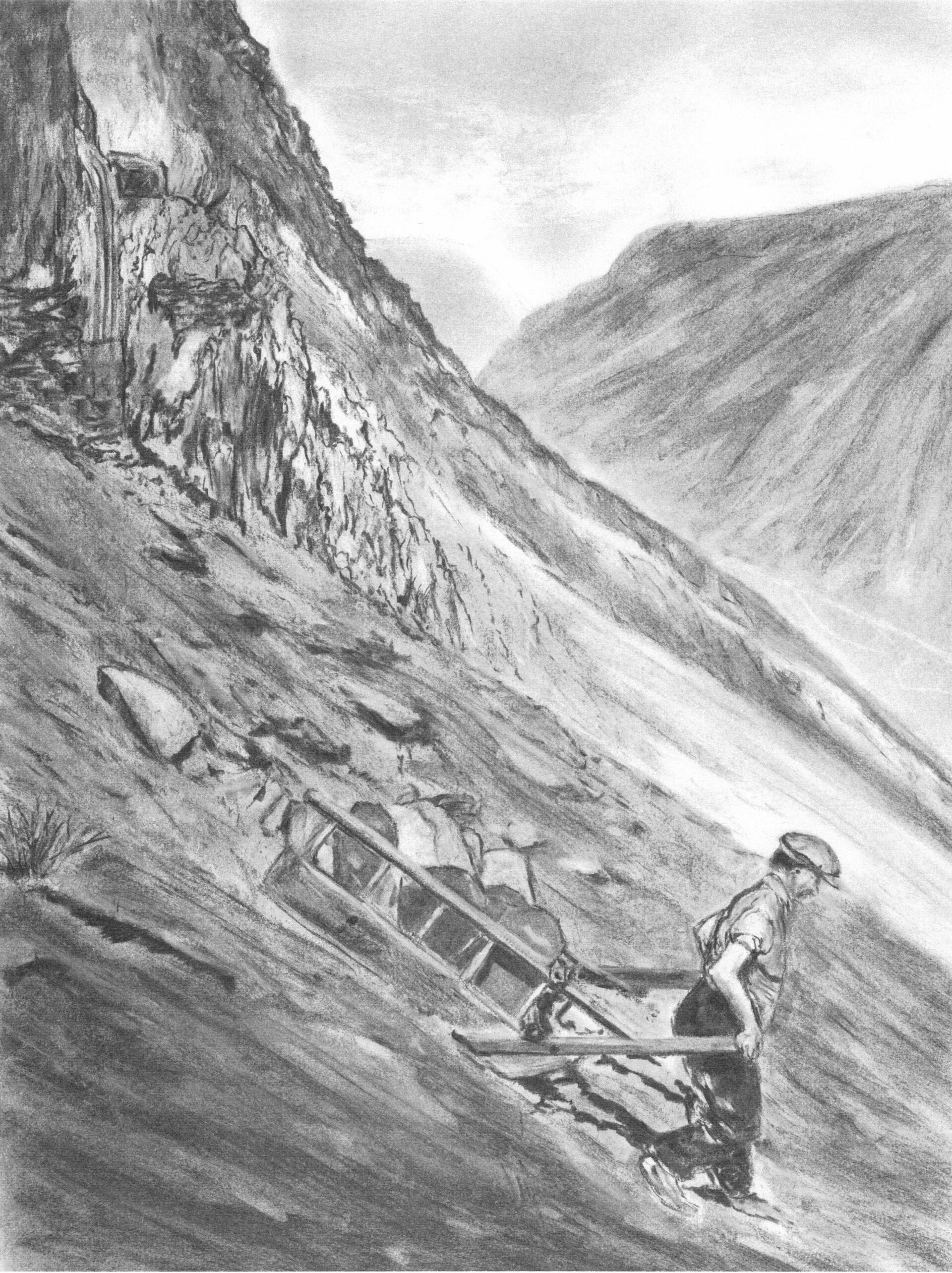 lake district art cumbria honister slate heritage graphite gallery charcoal graphite