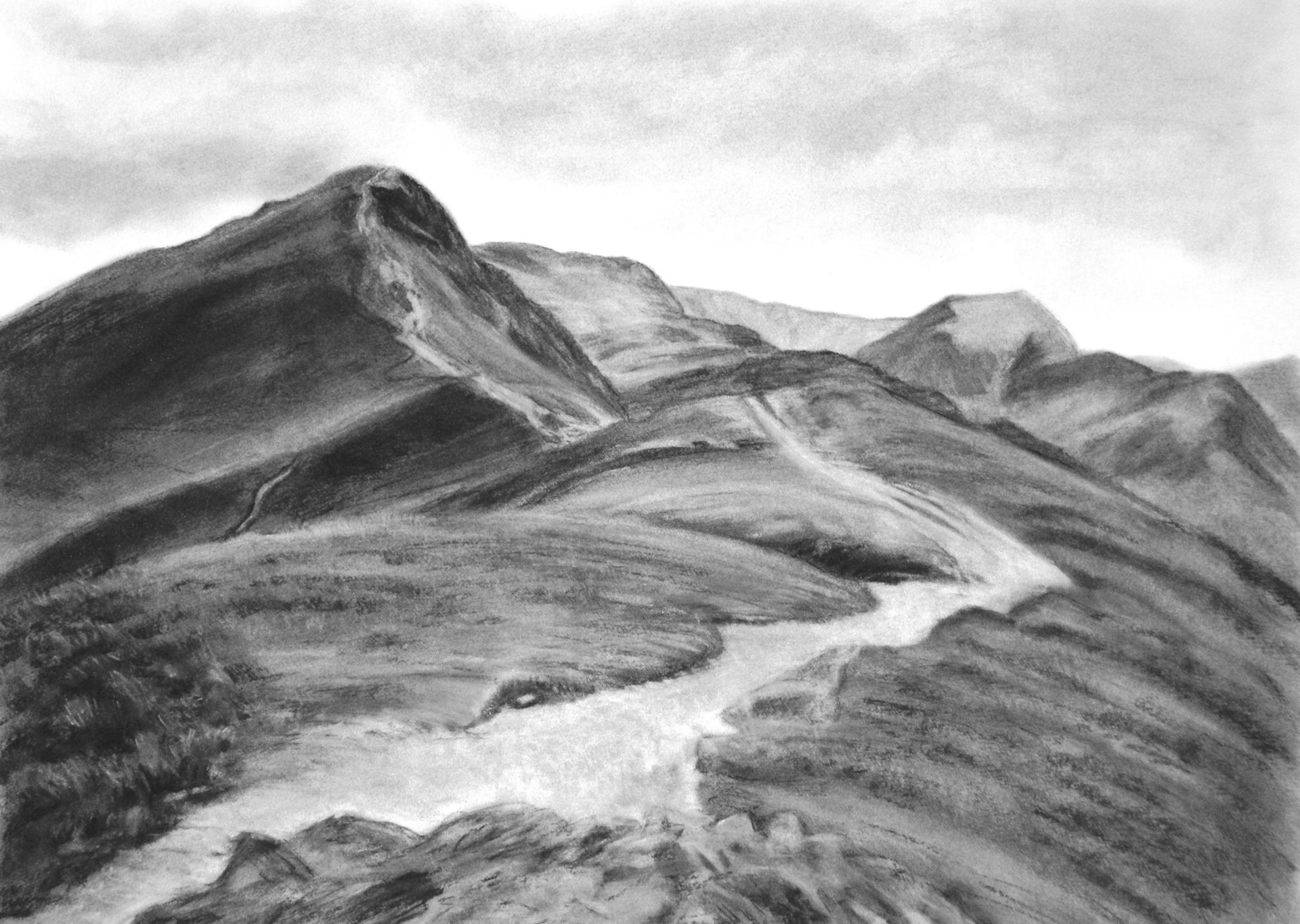 lake district art cumbria newlands valley mine shop dale head heritage graphite gallery charcoal graphite