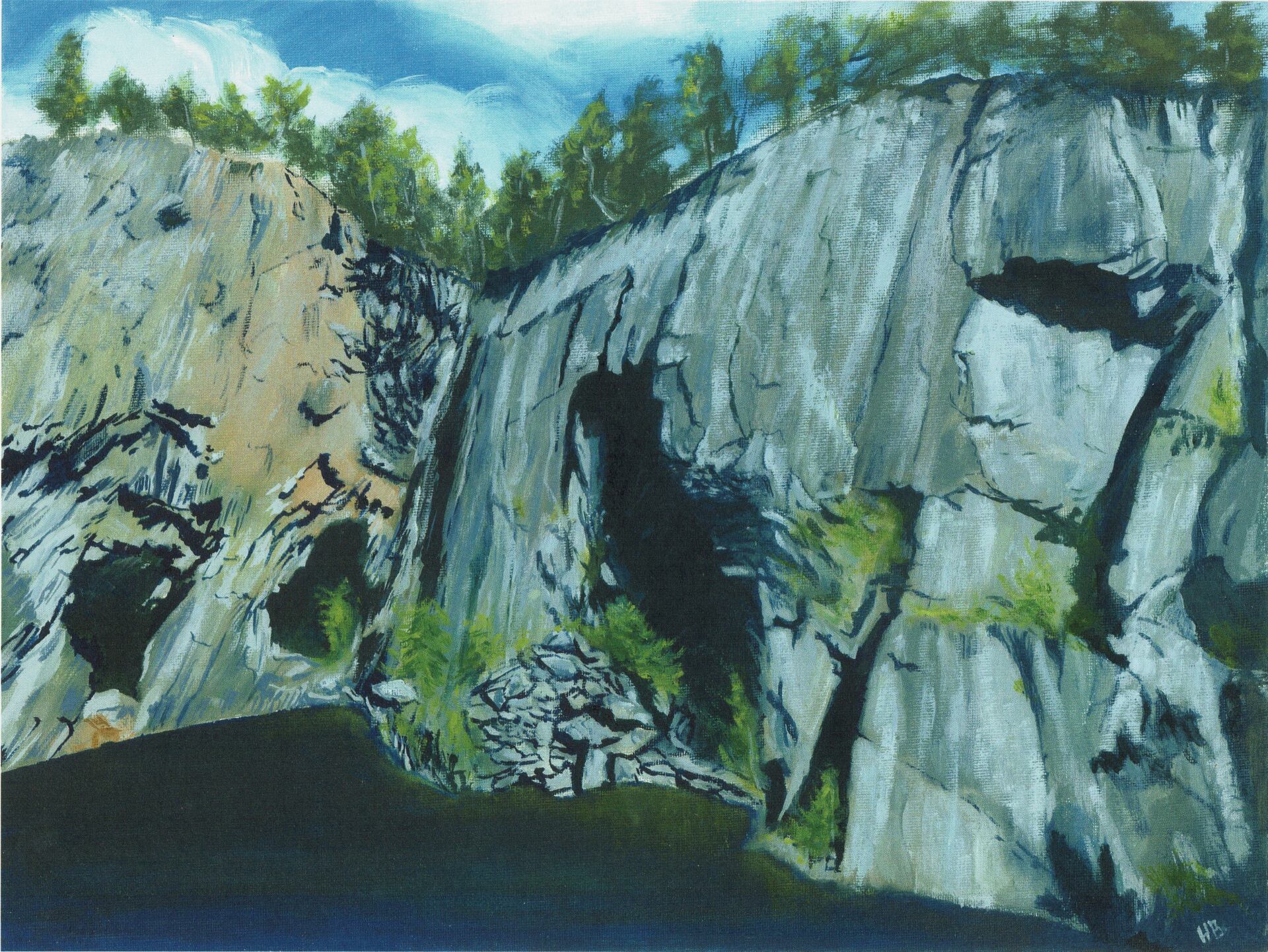 lake district cumbria art hodge close slate quarry coniston heritahe graphite gallery oil painting