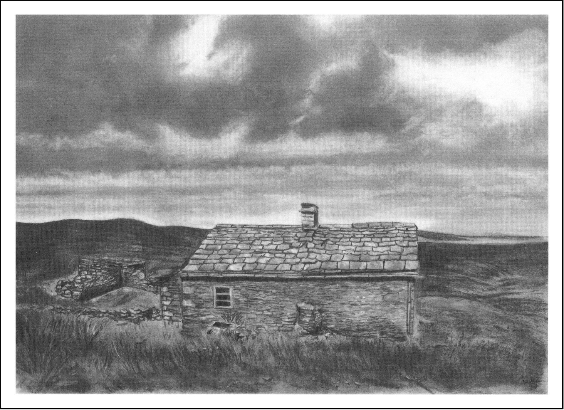 graphite gallery lake district cumbria art graphite charcoal heritage Keswick cross fell katelock mine shop mining history prints borrowdale buttermere