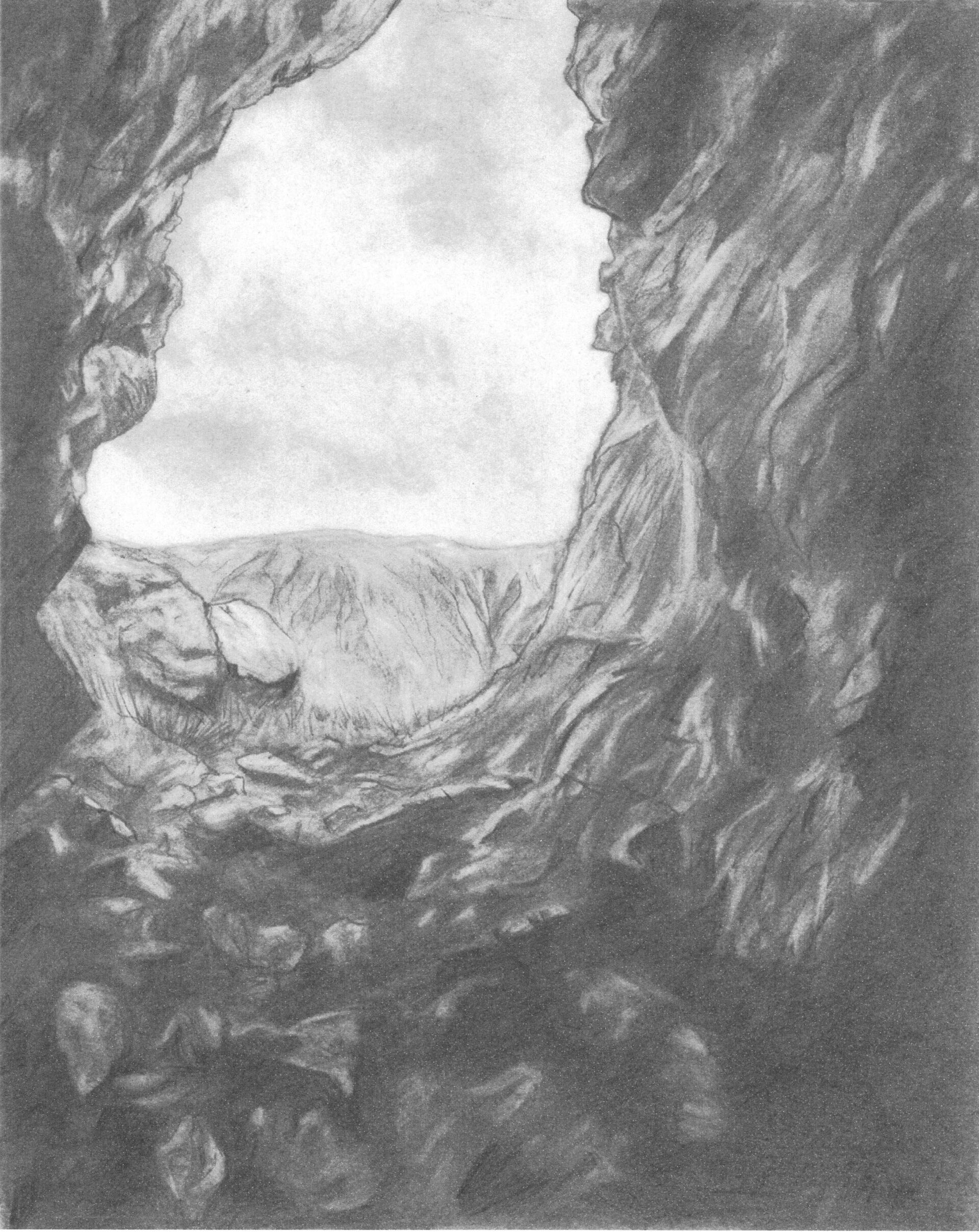 lake district cumbria art wad mine borrowdale heritage graphite gallery pencil and graphite drawing