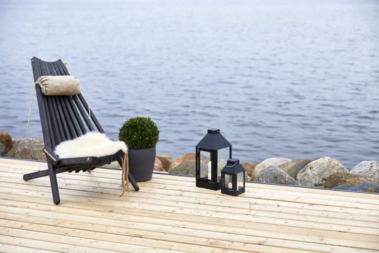 Terrassensystem aus Holz und WPC