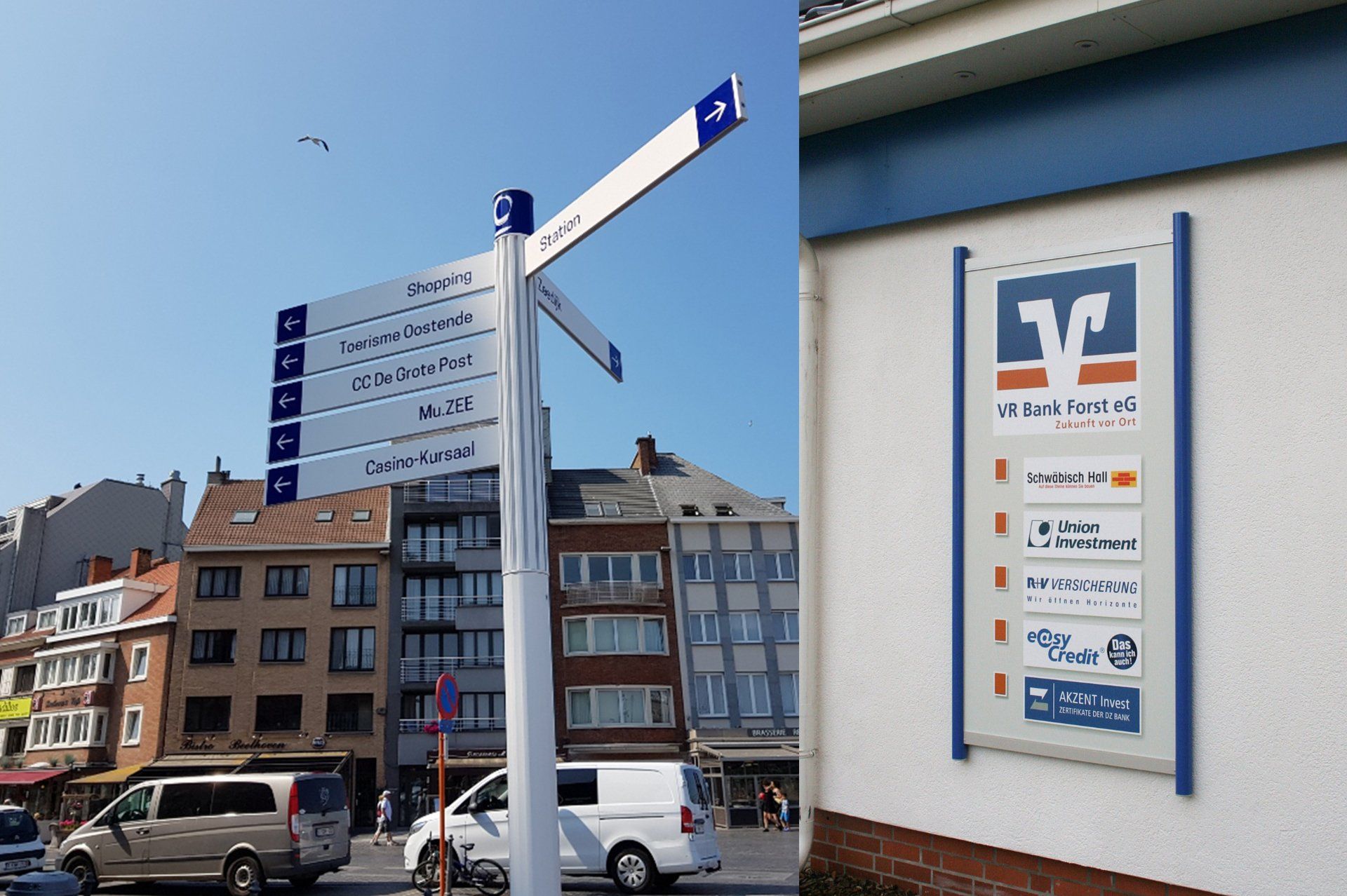 Werbeschild für die Wand