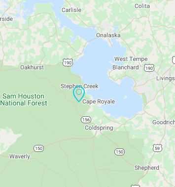 coldspring and lake livingston service area map
