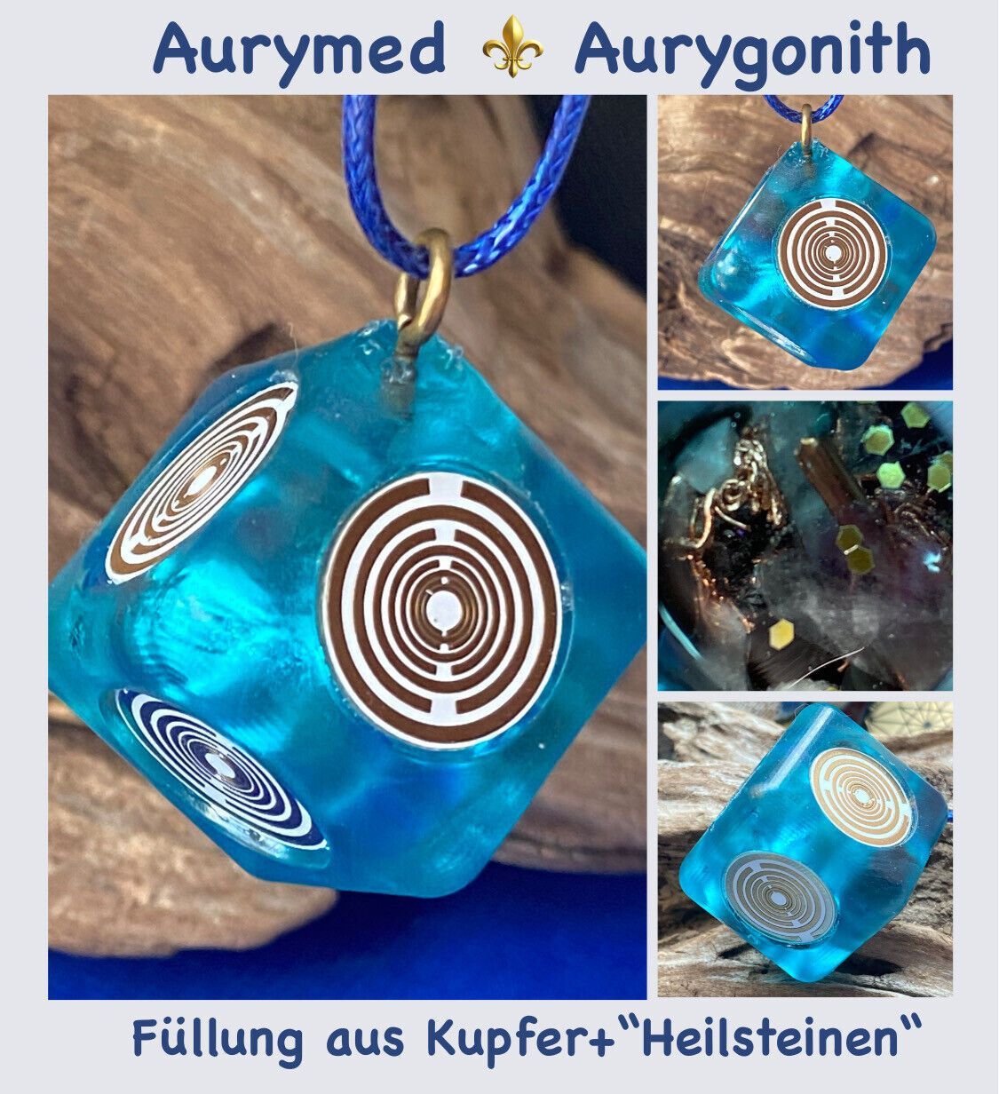 Aurygonyth Würfel mit 16 mm Coin`s ultraweiss gold legiert
