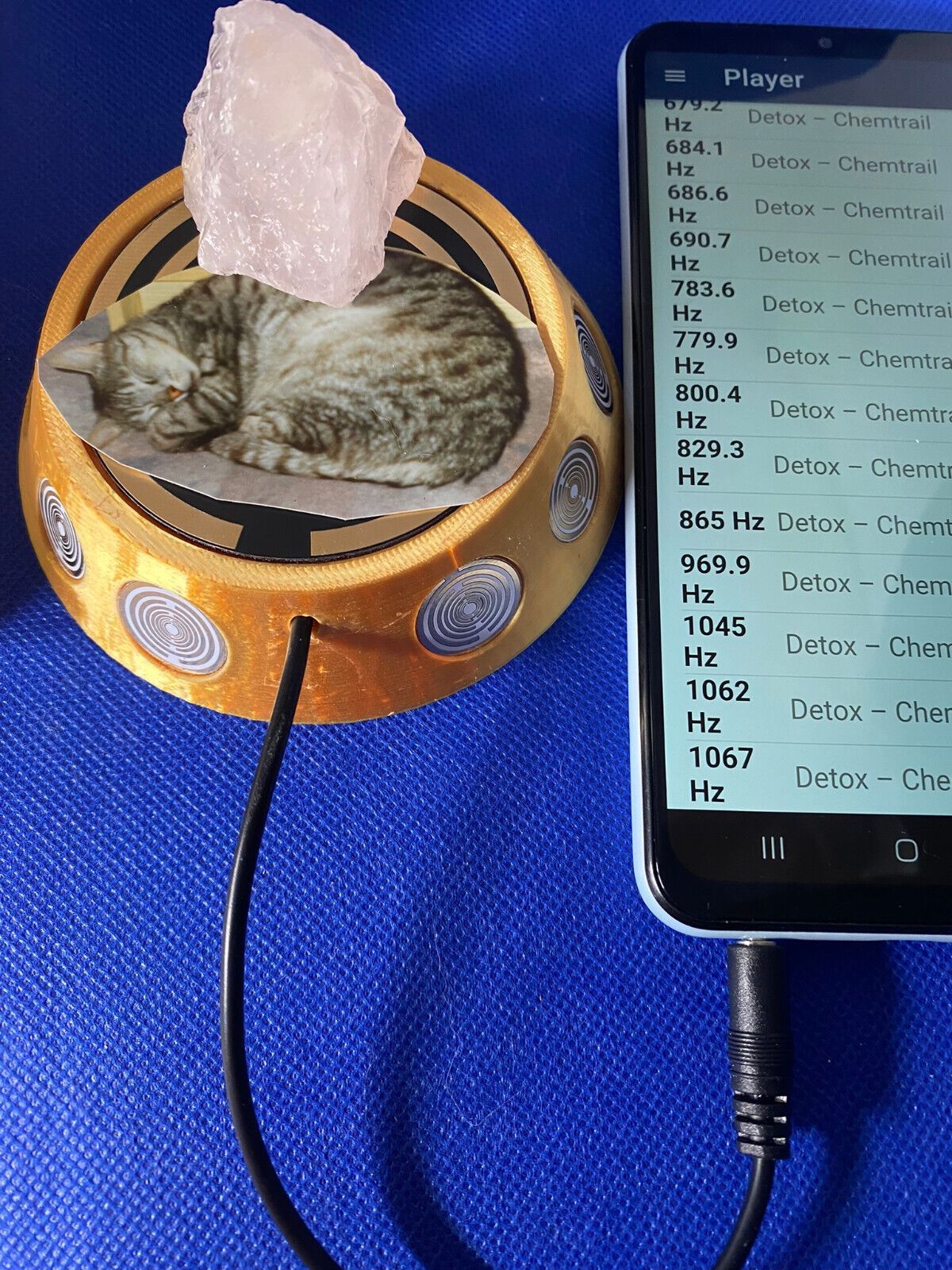 Vibranex Frequenz Übertragungstool 69 mm Scheibe goldlegiert