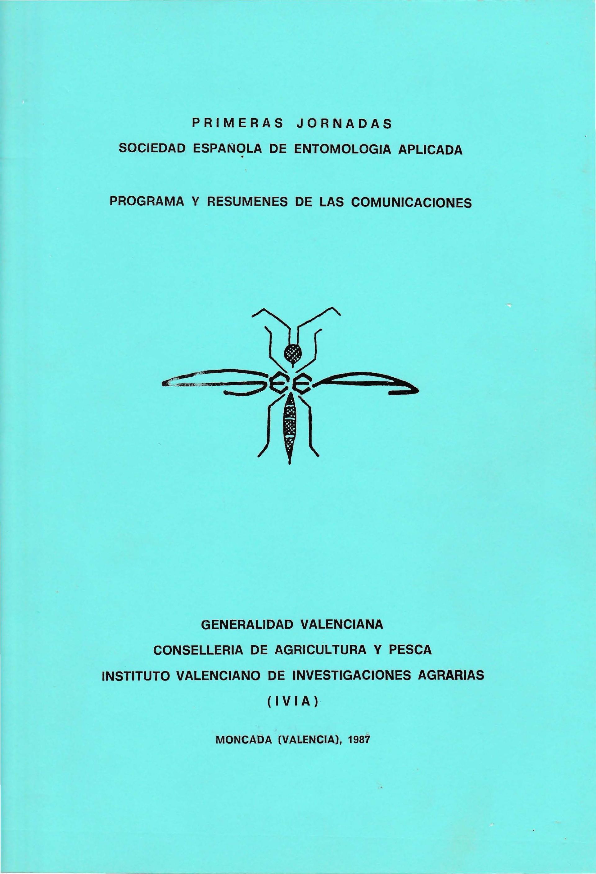 I JORNADAS CIENTÍFICAS DE LA SEEA. VALENCIA 1987