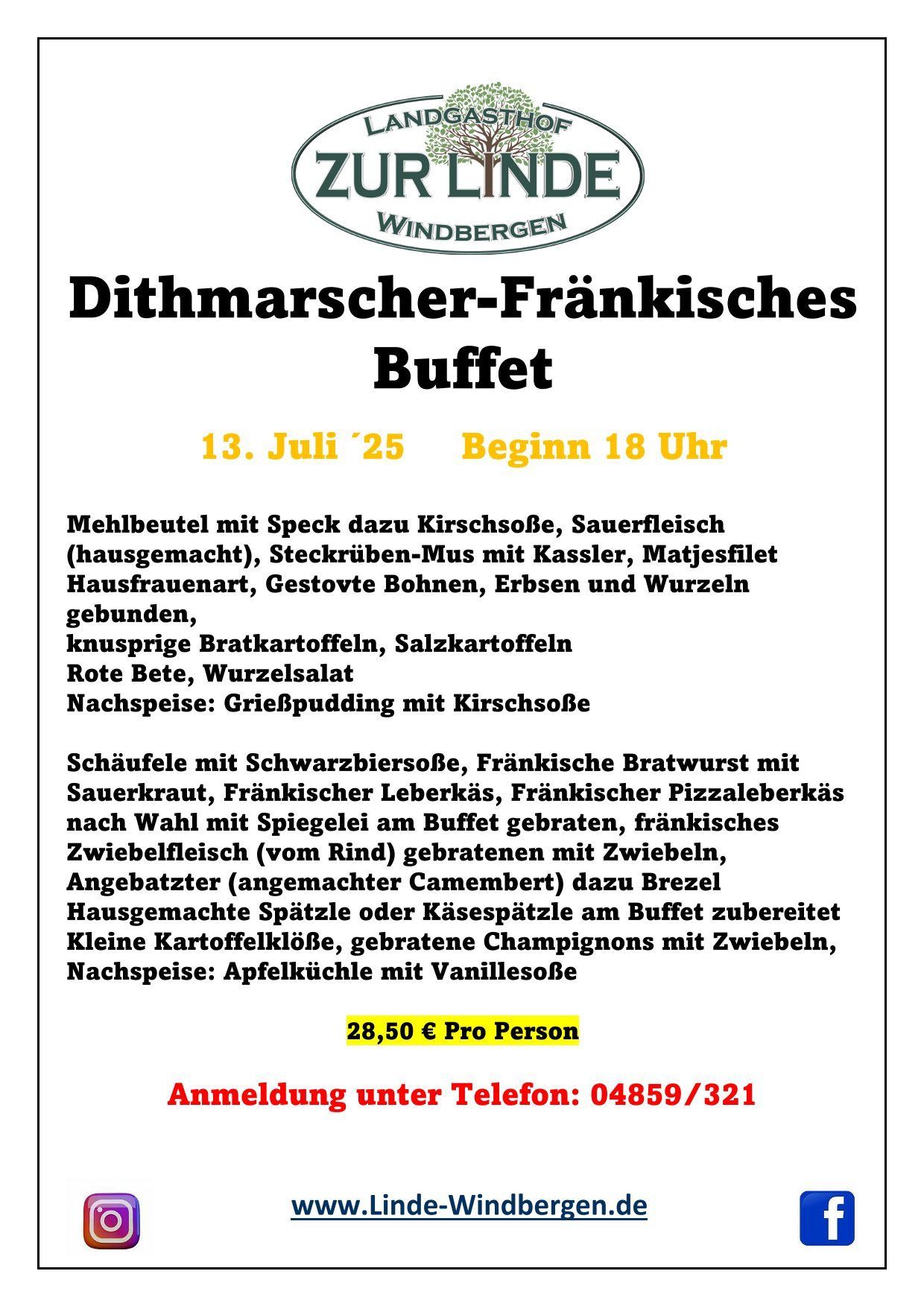 dithmarscher Buffet, fränkisches Buffet, Schäufele essen, Mehlbeutel essen, fränkische Bratwurst, Pizzaleberkäs, essen satt