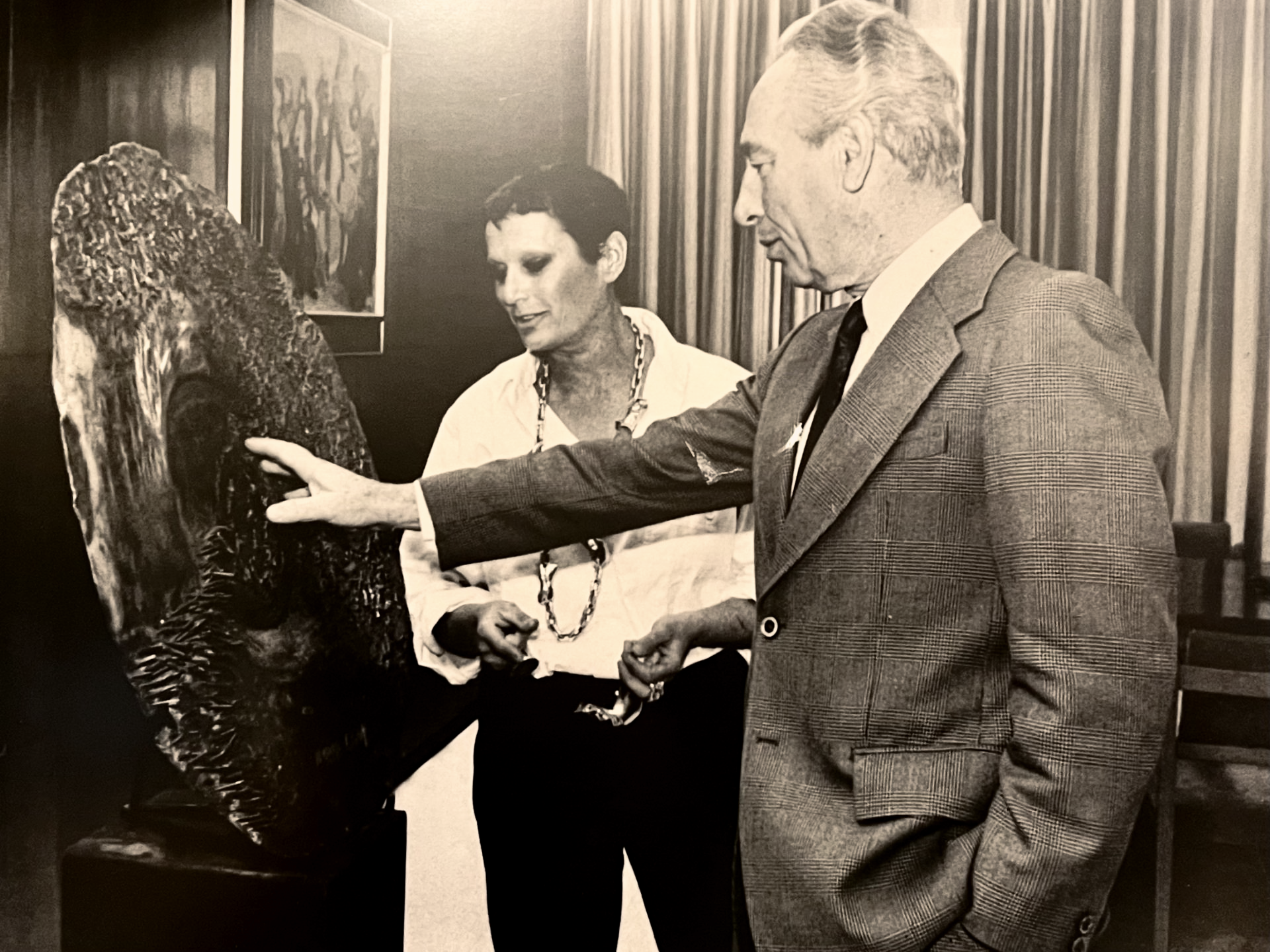 Ilana Goor artiste avec Shimon Peres