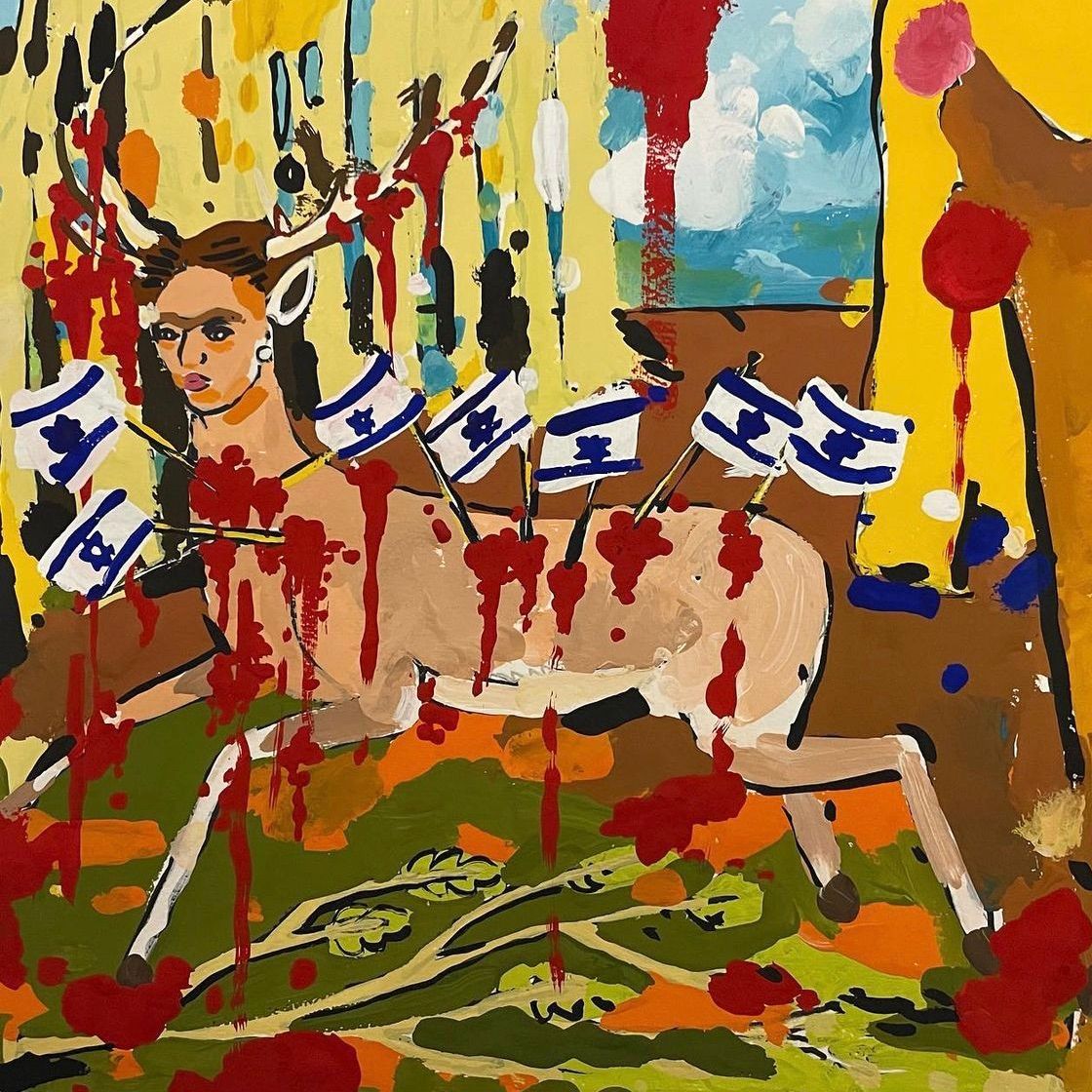 Keren Shpilsher, Dessin inspiré par « Le cerf blessé » de Frida Kahlo (1946)