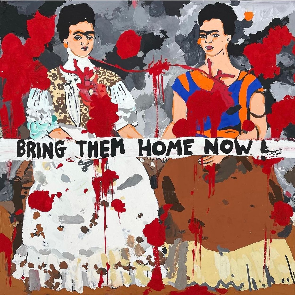 Keren Shpilsher, Dessin inspiré par « Les deux Fridas » de Frida Kahlo (1939)