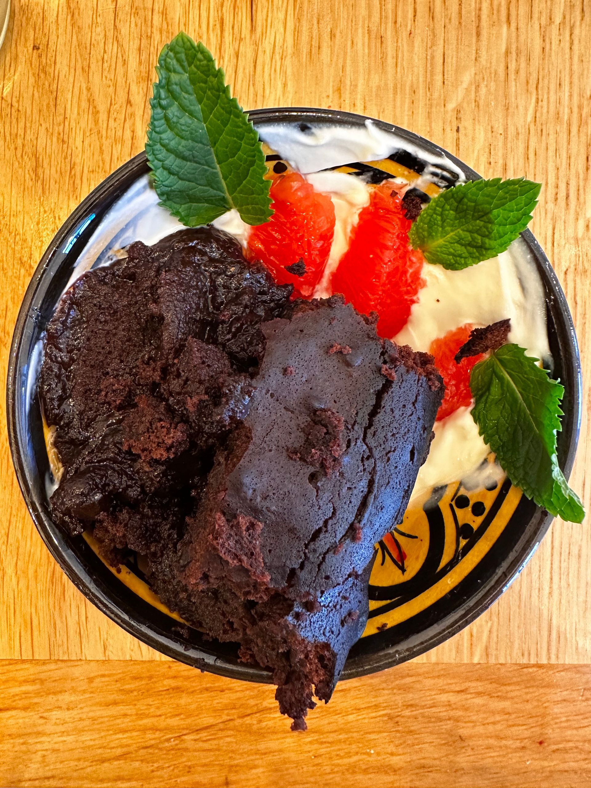 Tavline restaurant israélien Paris, moelleux au chocolat