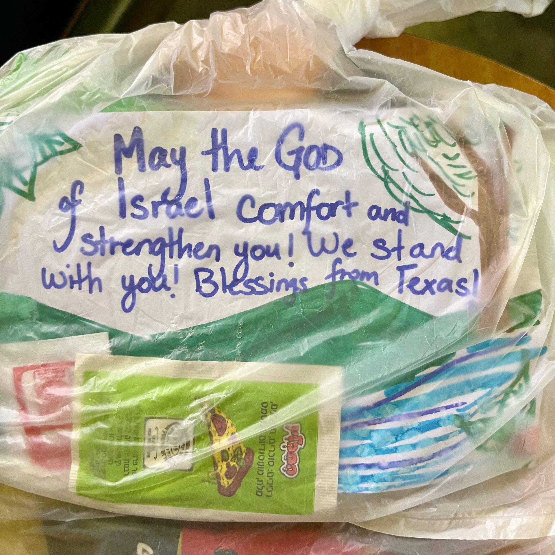 Volontariat en Israël avec l'association SAR-EL, petits mots de soutien pour les soldats au front