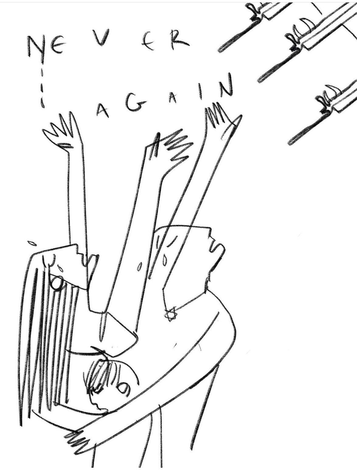 Koketit, artiste israélienne, Never again