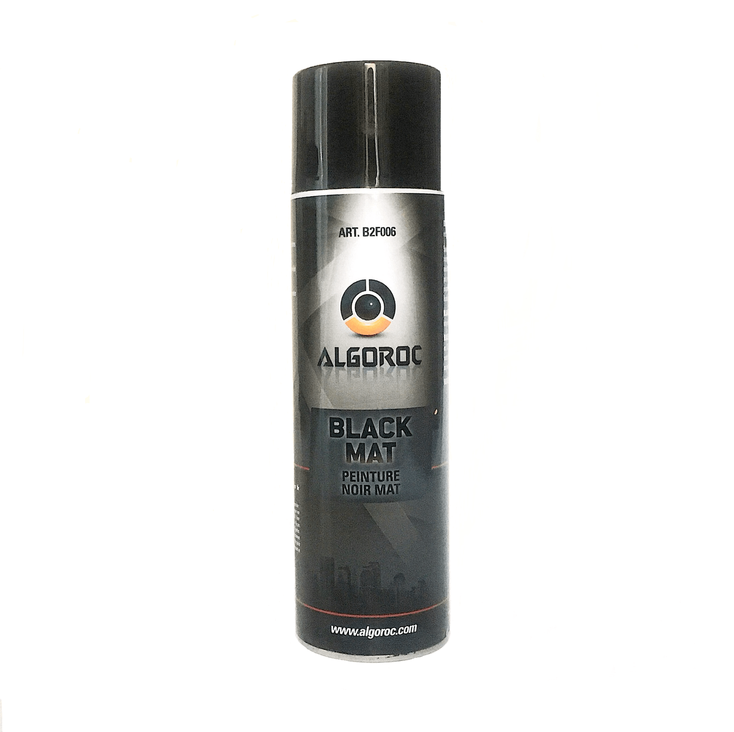 bombe de peinture noir mat 500 ml Black Mat ALGOROC