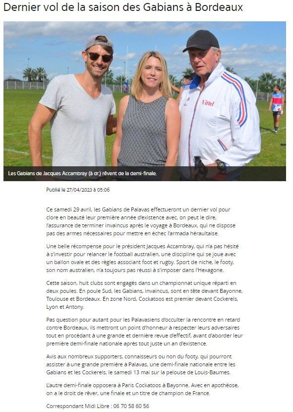 Midi Libre 27 avril 2023