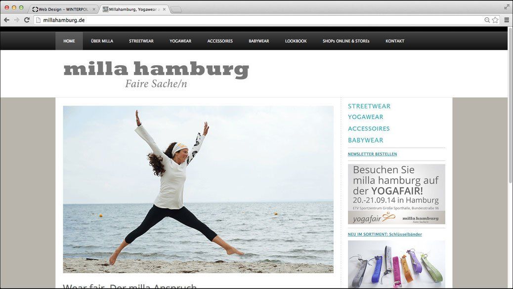 Milla Hamburg – Web Design von WINTERPOL