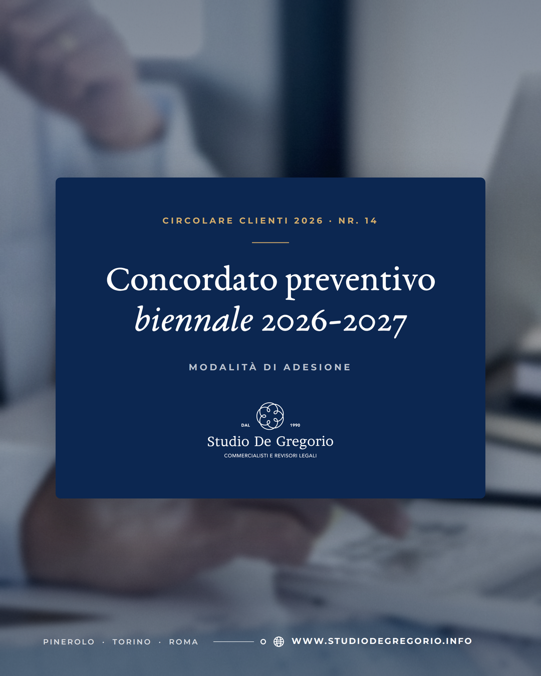 concordato preventivo biennale 2026 2027 commercialista commercialisti pinerolo torino Roma adesione