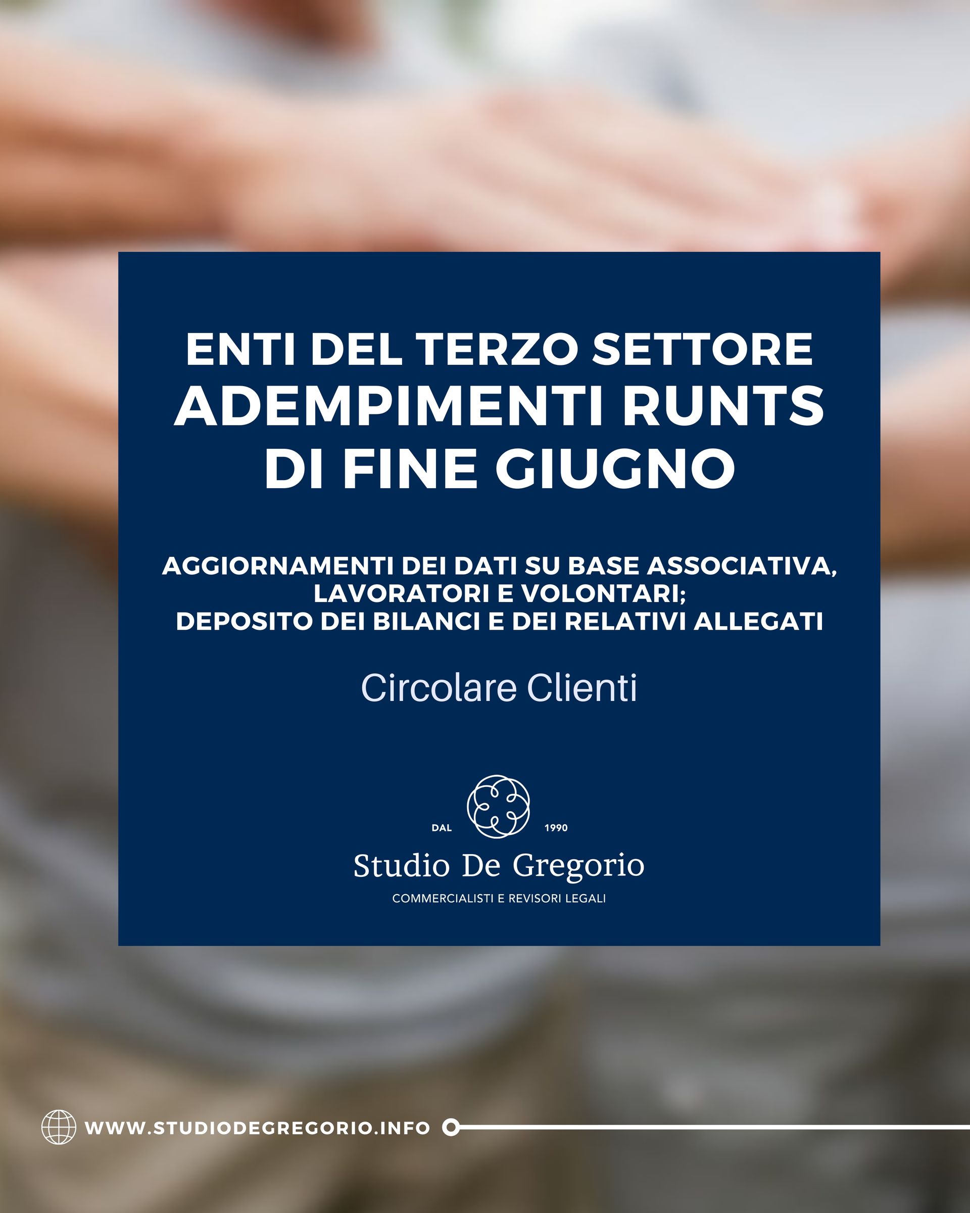 RUNTS TerzoSettore ETS AdempimentiRUNTS BilancioETS Volontari Associazioni Torino Pinerolo Roma