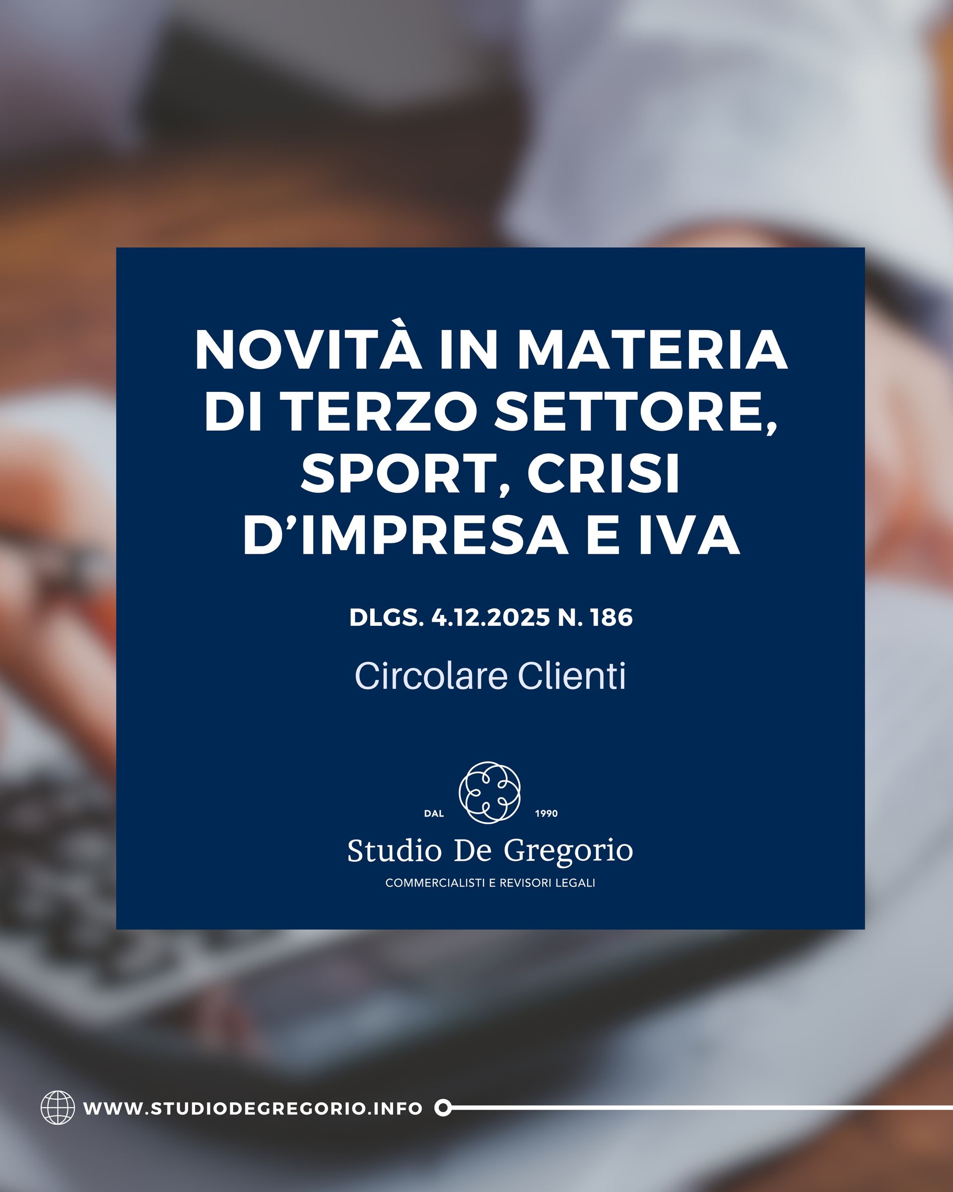 novità terzo settore ETS sport crisi d’impresa IVA commercialisti pinerolo torino Roma