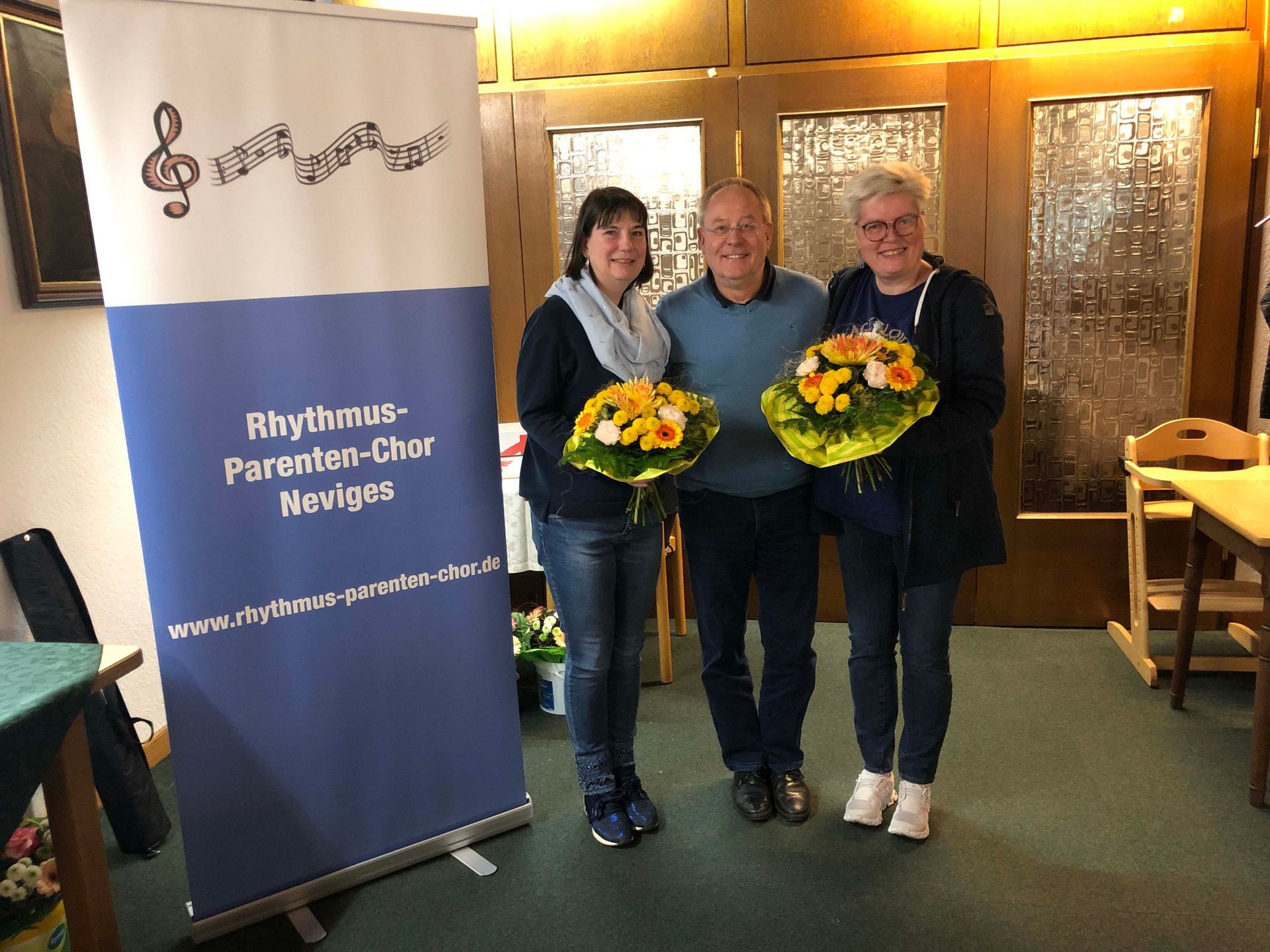 Vorstand: Detlev Riller mit der scheidenden 2. Vorsitzenden Jutta Hagling und der neuen 2. Vorsitzenden Anja Zahlmann.
(v.l.n.r.)