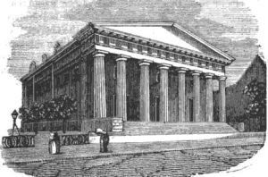 The Second Bank of the United States.  Building still stands in Philadelphia.