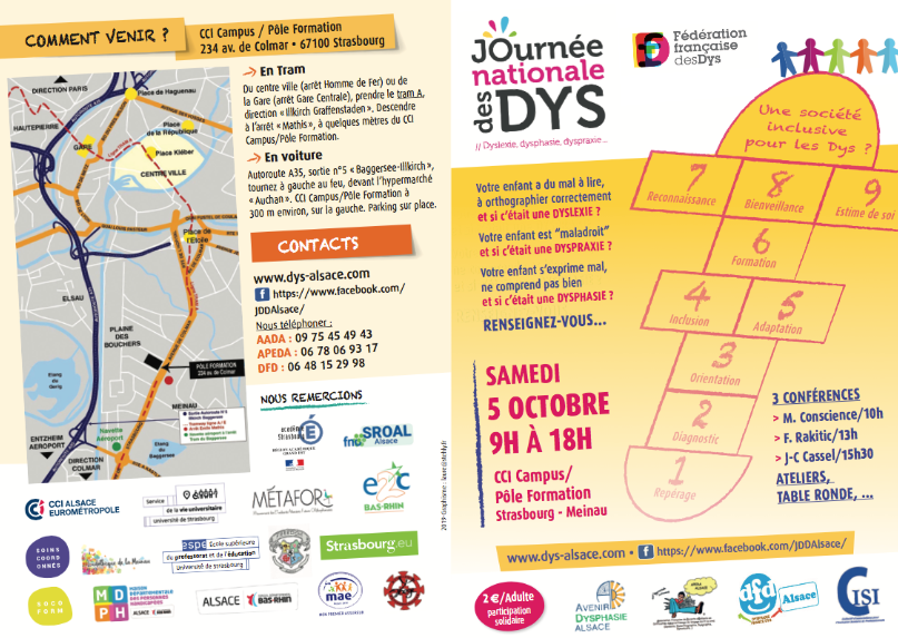 Programme de la journée DYS du 5 octobre 2019 à Strasbourg